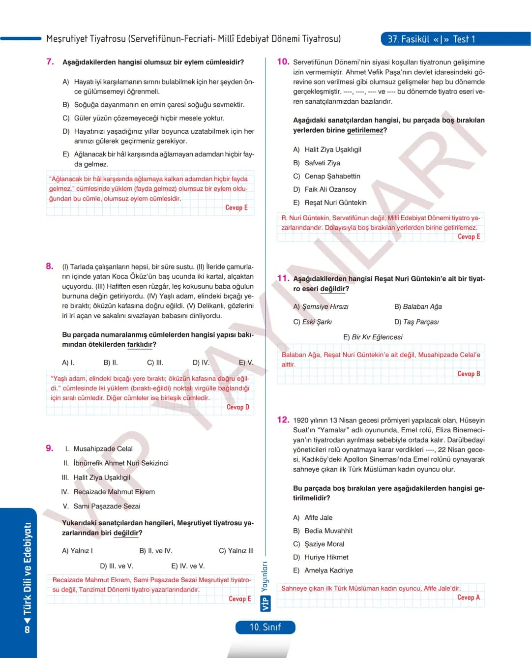 # 26.
FASİKÜL
ROMAN - I
Dünya Edebiyatında Roman
MEB KAZANIMLARI
A.2.1. Metindeki kelime ve kelime gruplarının anlamlarını belirler.
A.2.2.3