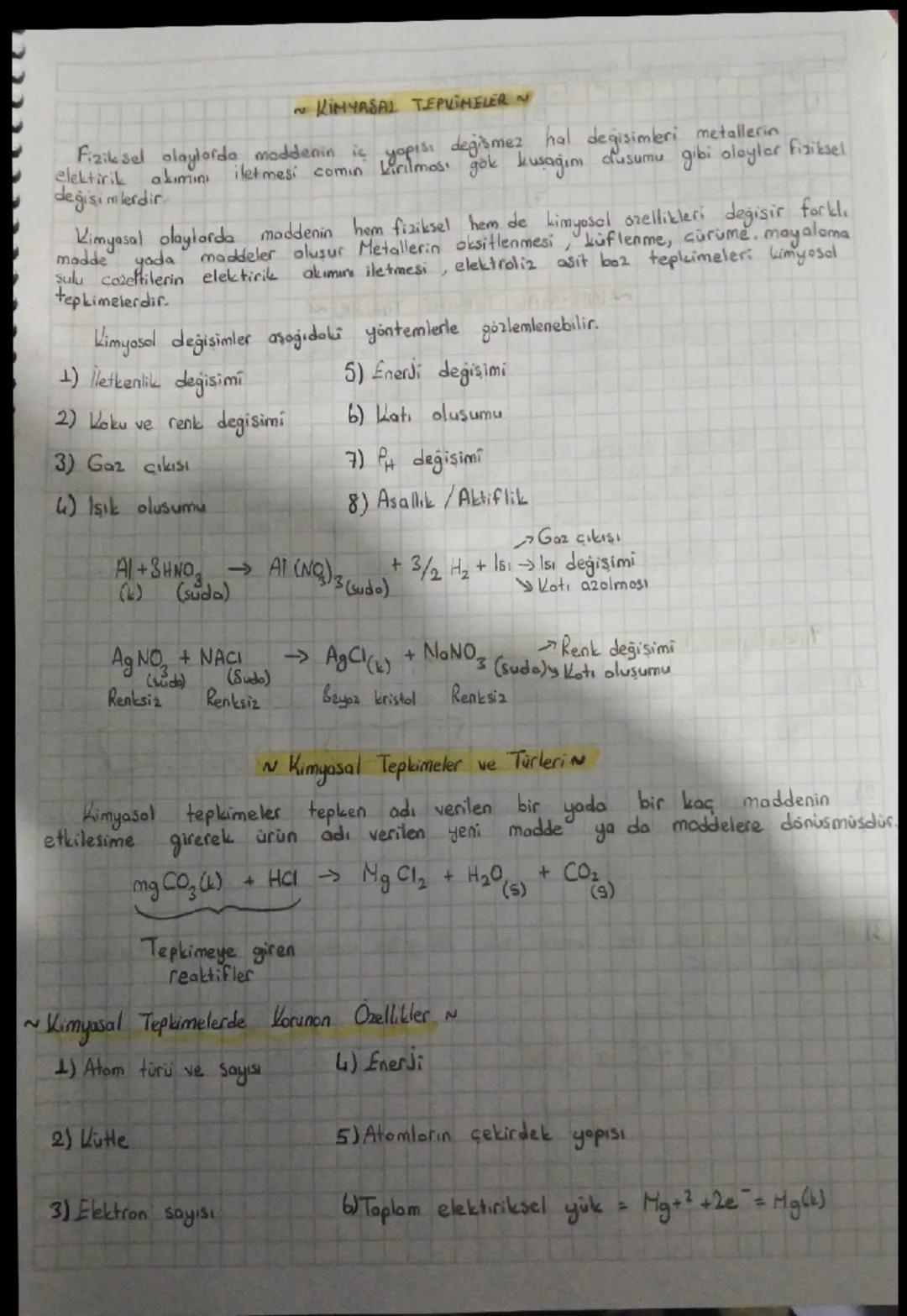 # ~ KİMYASAL TEPKİMELER ~

Fiziksel olaylarda maddenin iç yapısı değişmez hal değişimleri metallerin elektrik akımının iletmesi comin kırılm
