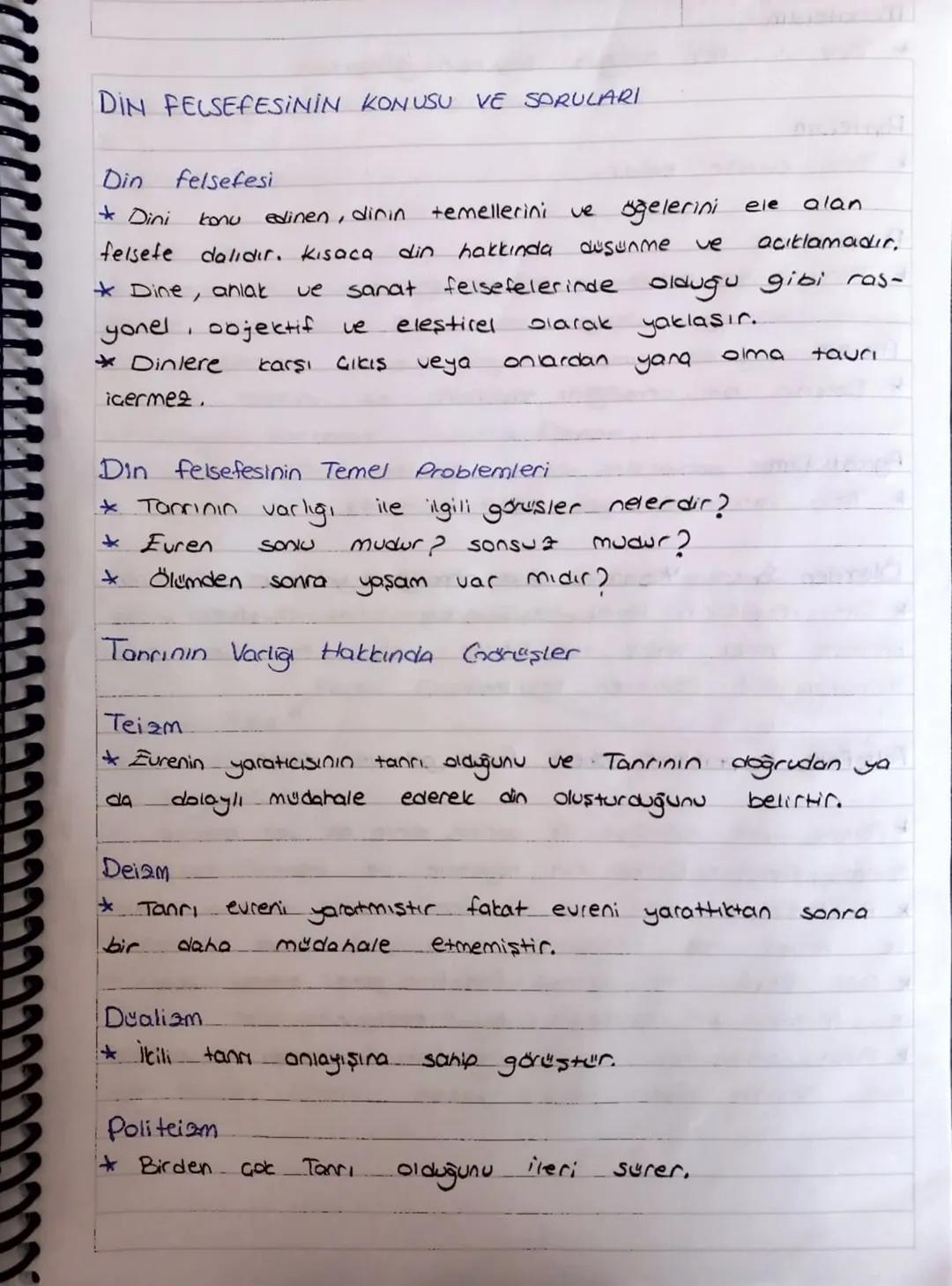 10. Sınıf felsefe din felsefesinin konusu 