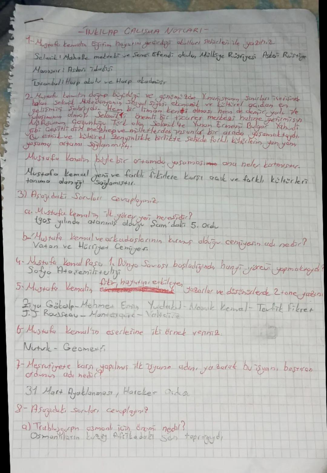 12. Sınıf İnkılap Tarihi ve Atatürkçülük 