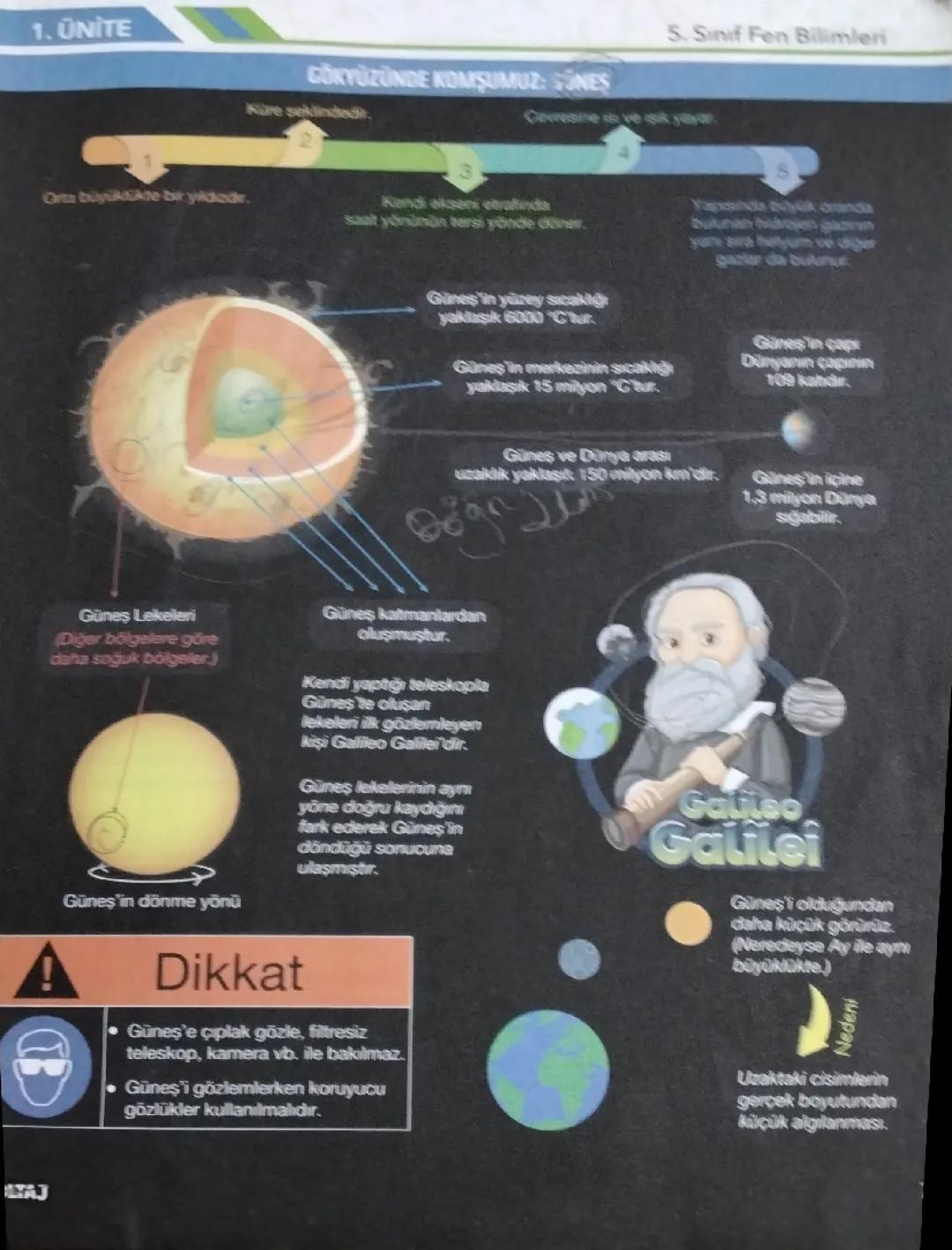 5.sınıf fen Bilimleri not 1