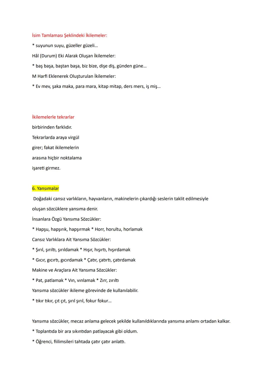 Gerçek (Temel ) Anlam
Yazılışları ve okunuşları farklı olmasına rağmen aynı anlamı taşıyan sözcüklerdir. Bu tür
sözcükler birbirlerinin yeri