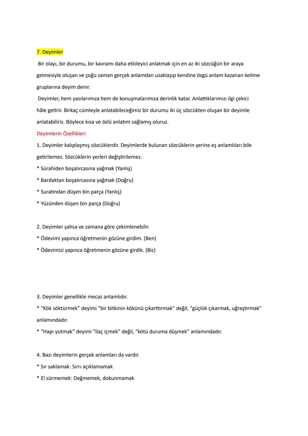 Gerçek (Temel ) Anlam
Yazılışları ve okunuşları farklı olmasına rağmen aynı anlamı taşıyan sözcüklerdir. Bu tür
sözcükler birbirlerinin yeri