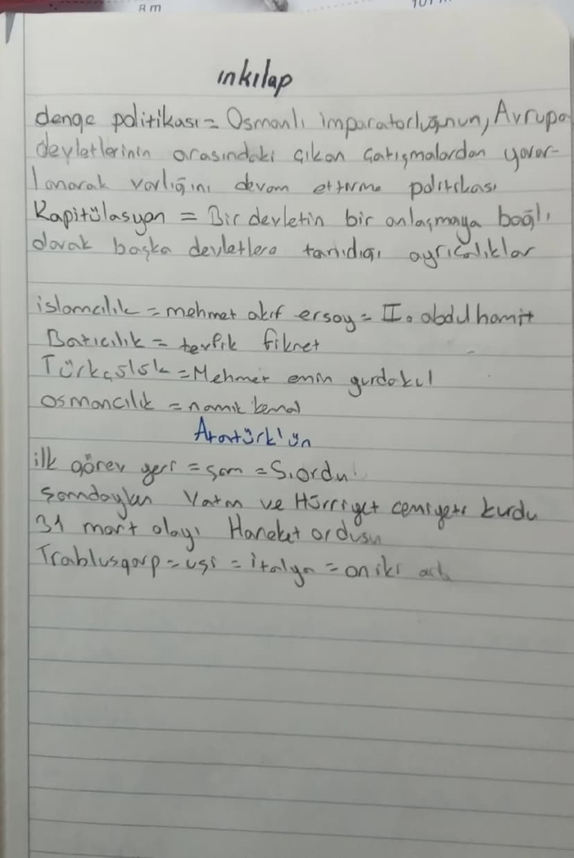 8 m
inkılap
denge politikası Osmanlı imparatorluğunun, Avrupa
devletlerinin arasındakı çıkan çatışmalardan yover-
Lanarak varlığını devam et
