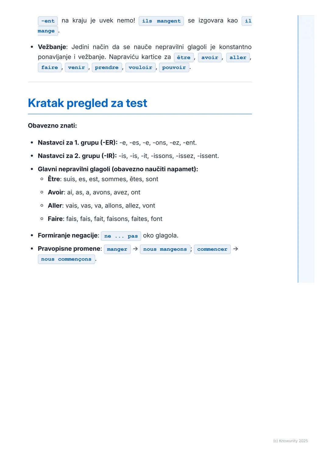 # Prezent (Présent) i glagoli

## Uvod u prezent

Prezent (Le présent de l'indicatif) je osnovno vreme u francuskom jeziku.
Koristimo ga da 