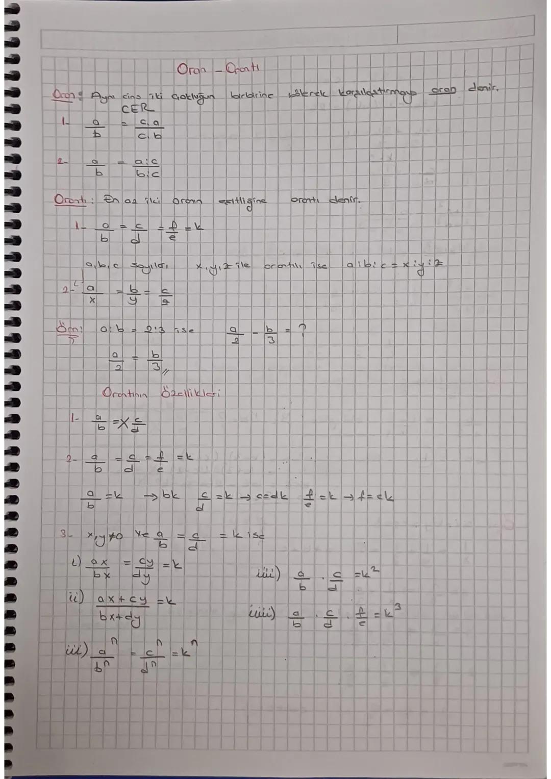 Oran-Oronti

Cron Aynı cins iki çokluğun birbirine bölerek korallaştırmaus eran denir.
CER
1. $\frac{a}{b} = \frac{c.a}{c.b}$

2- $\frac{a}{