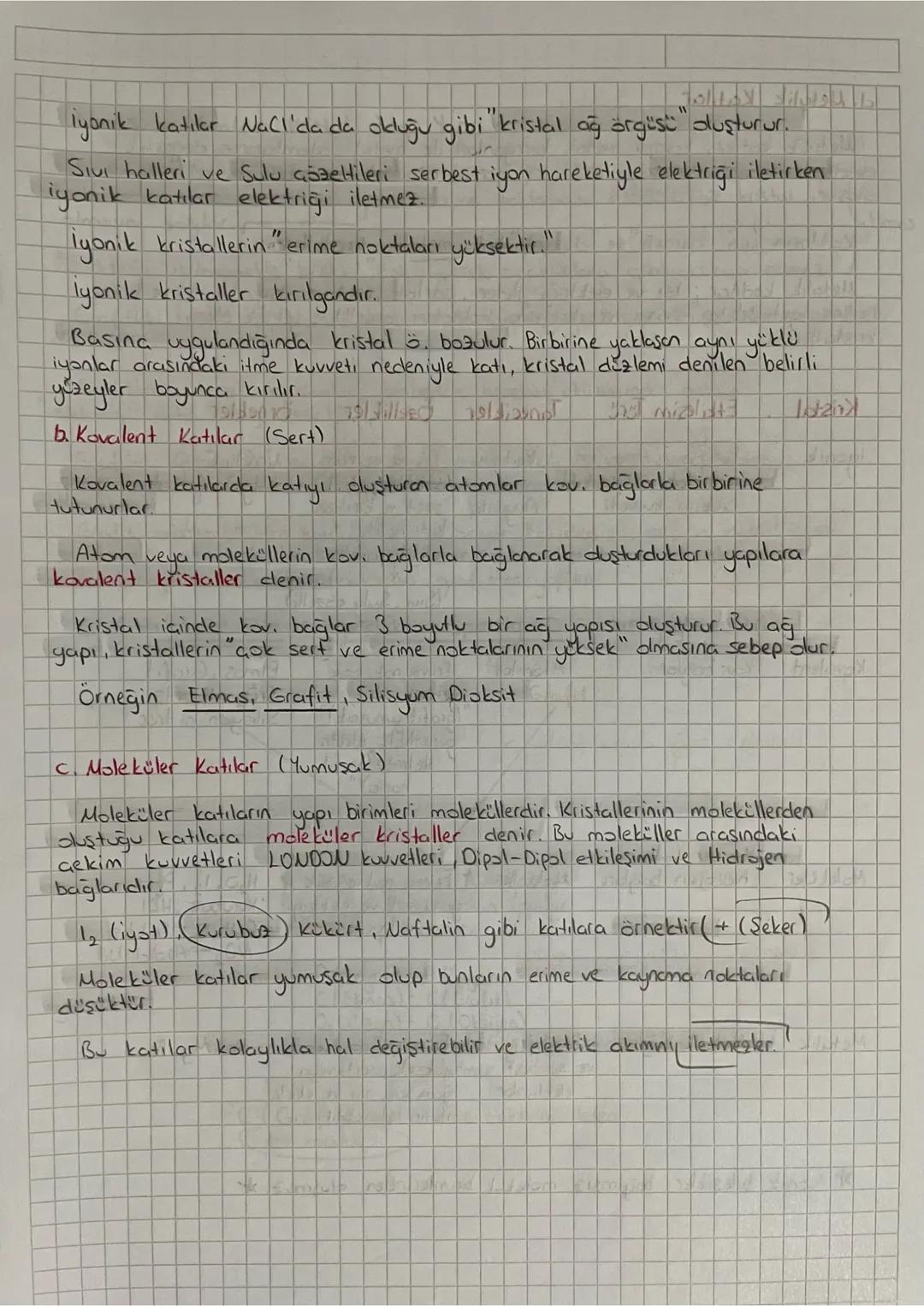 Amorf Katılar
Katılar
-1
Kristal katılar
İyonik k. | Kovalent k. 1 Moleküler k | Metalik k.
Amorf Katlar
Atom ve iyon moleküllerin rastgele 