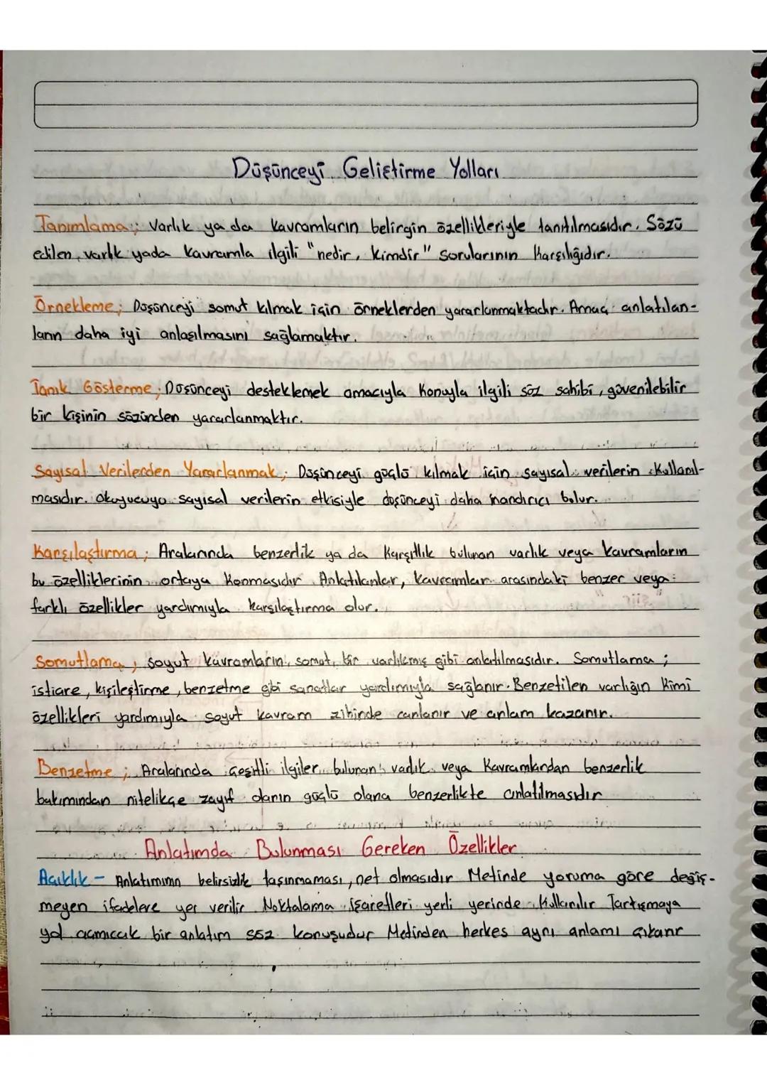 Düşünceyi Gelistirme Yolları.
Tanımlama Varlık ya da kavramların belirgin özellikleriyle tanıtılmasıdır. Sözü
edilen, varlık yada kavramla i