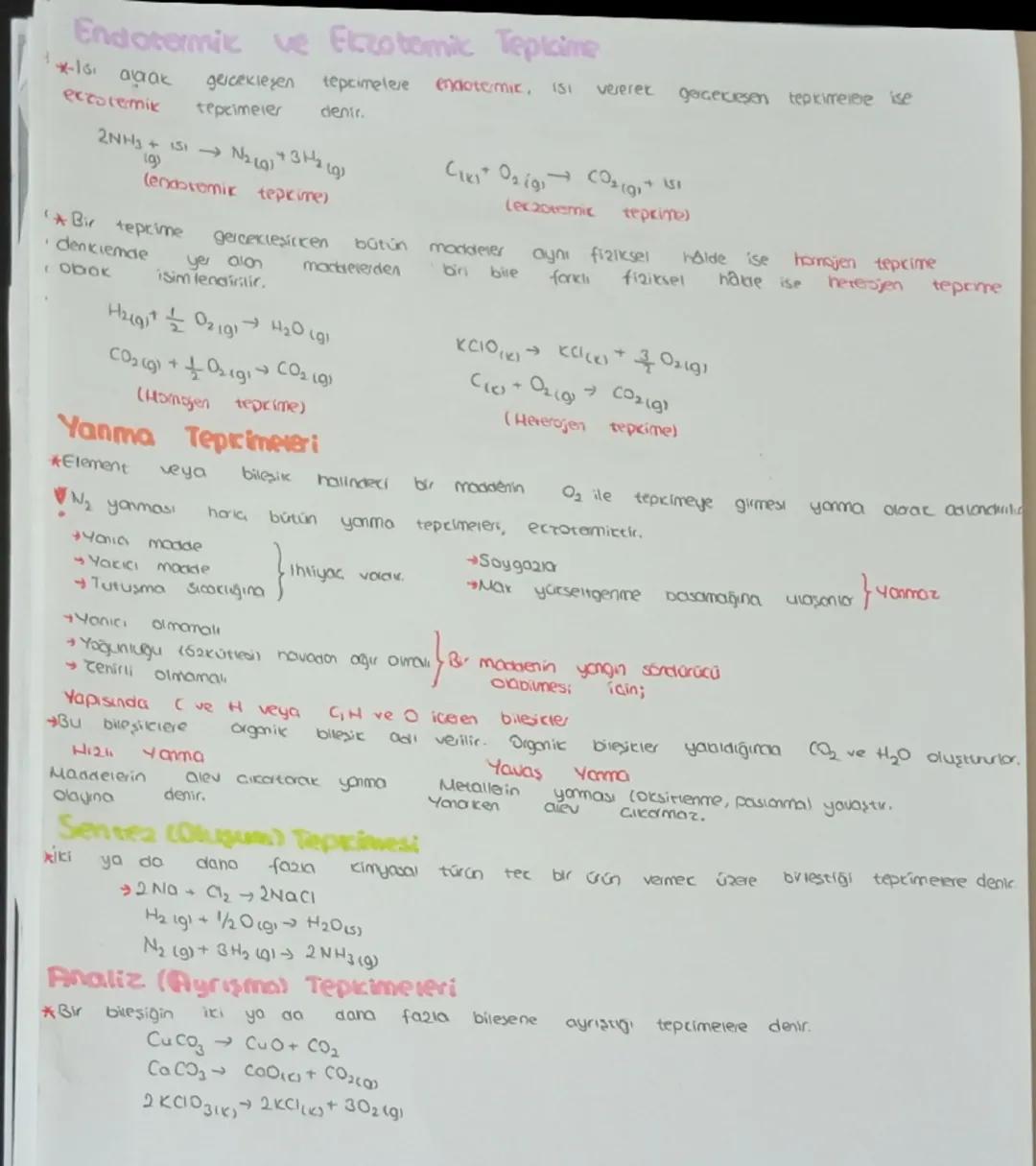 # Endotermik ve Ekzotemic Tepkime

*Isi alarak gercekleşen tepcimelere endote/mir, isi vererer gerçekiesen tepkimelere ise
erzoremik
tepcime