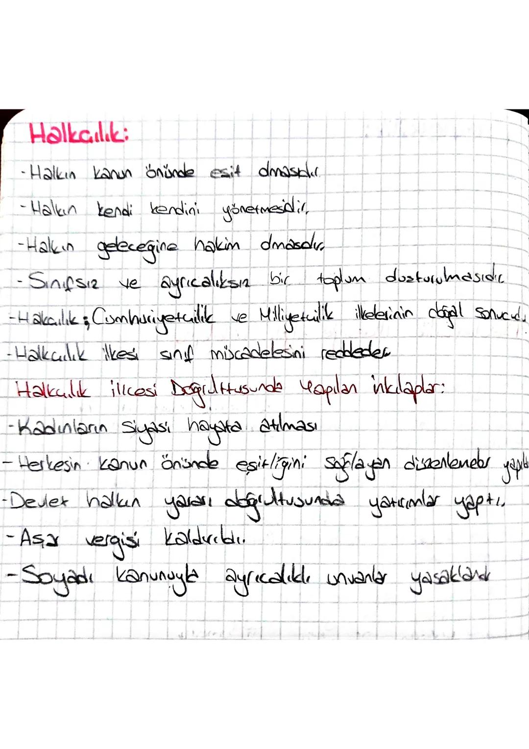 ~ Atatürk İlkelerin
Cumhuriyetçilik
-Seame ve seçilme hakkı halka aittir,
- Egemenliğin bir kişi veya zümreye değil, topluma aittir.
-Bu yön