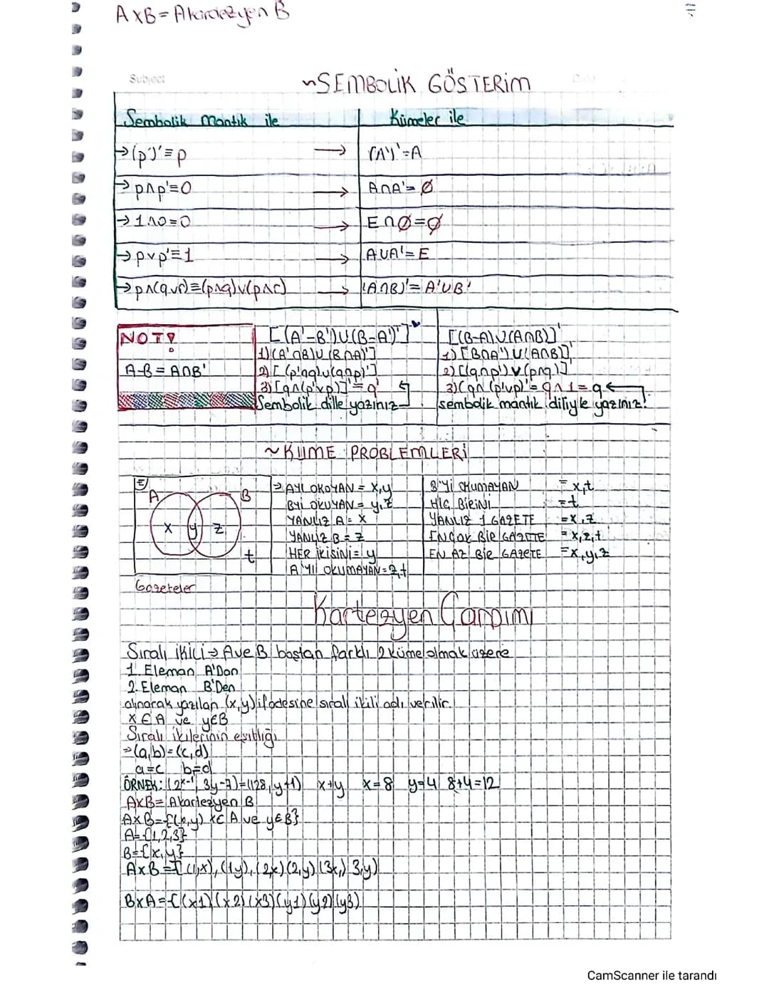 9. Sınıf Matematik Çalışma Kağıtları PDF - Üslü ve Köklü Sayılar, Kartezyen Çarpım