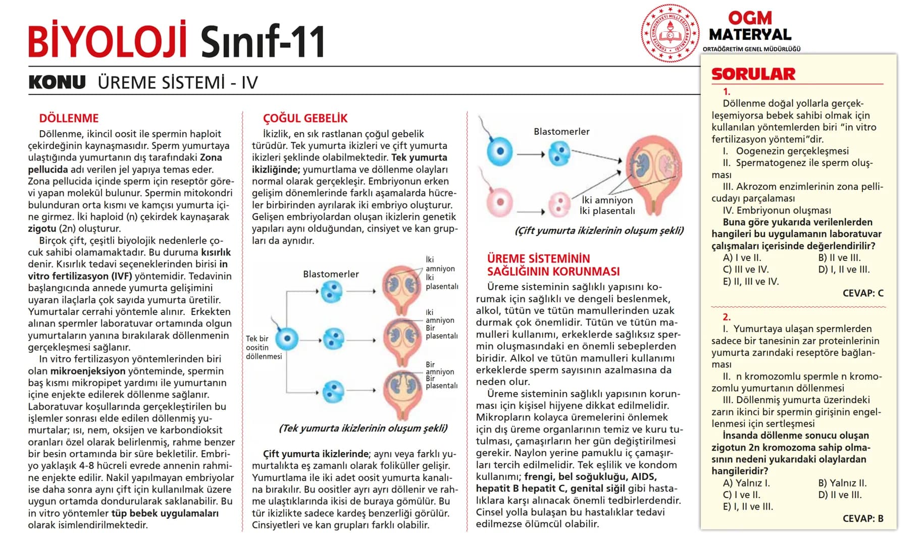 # BİYOLOJİ Sınıf-11

KONU SİNİR SİSTEMİ - I

## SİNİR SİSTEMİ:
Sinir doku adını verilen sinir hücreleri ile **glia** denilen yardımcı hücrel