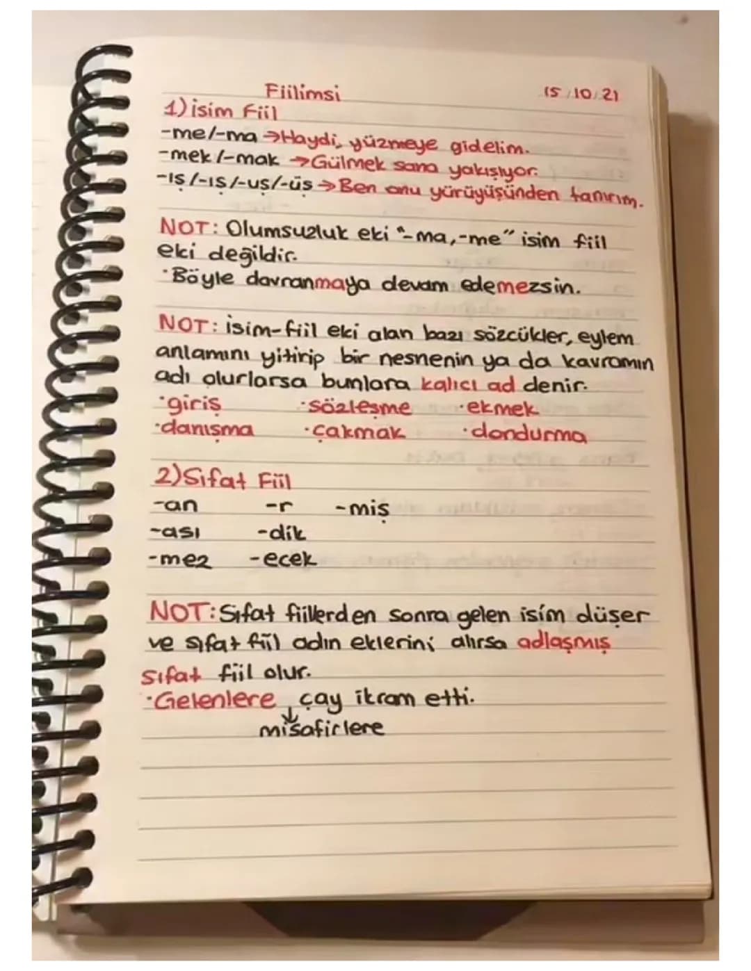 8. Sınıf Türkçe notları