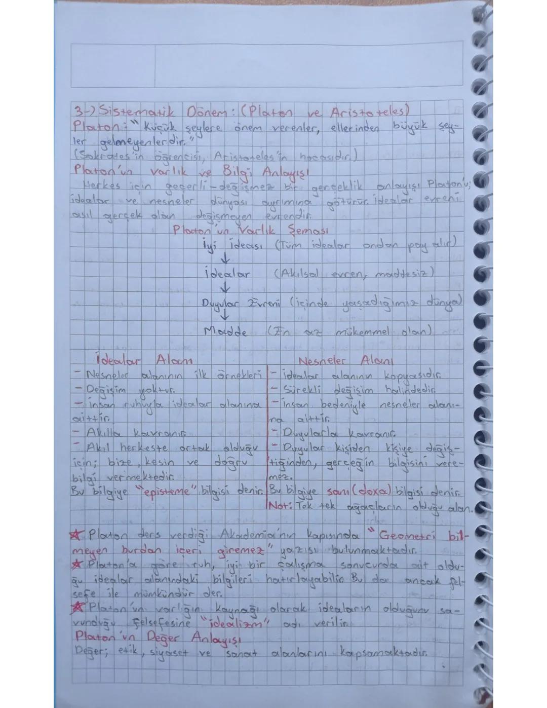 Sistematik Dönem (Platon ve Aristoteles) 