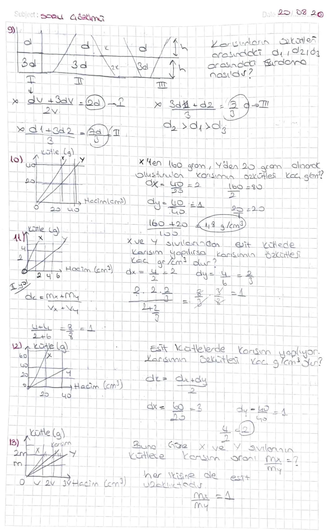 9)
Subject: SORU Gözüma
3d
3d
2K
Sel
201
I
xdu +3dv
2v
x21+302
3
Kütle (g)
I
-
E
πIT
Date 20/08 20
Korvintern
Szkutter
crasındaki di 1 0/210