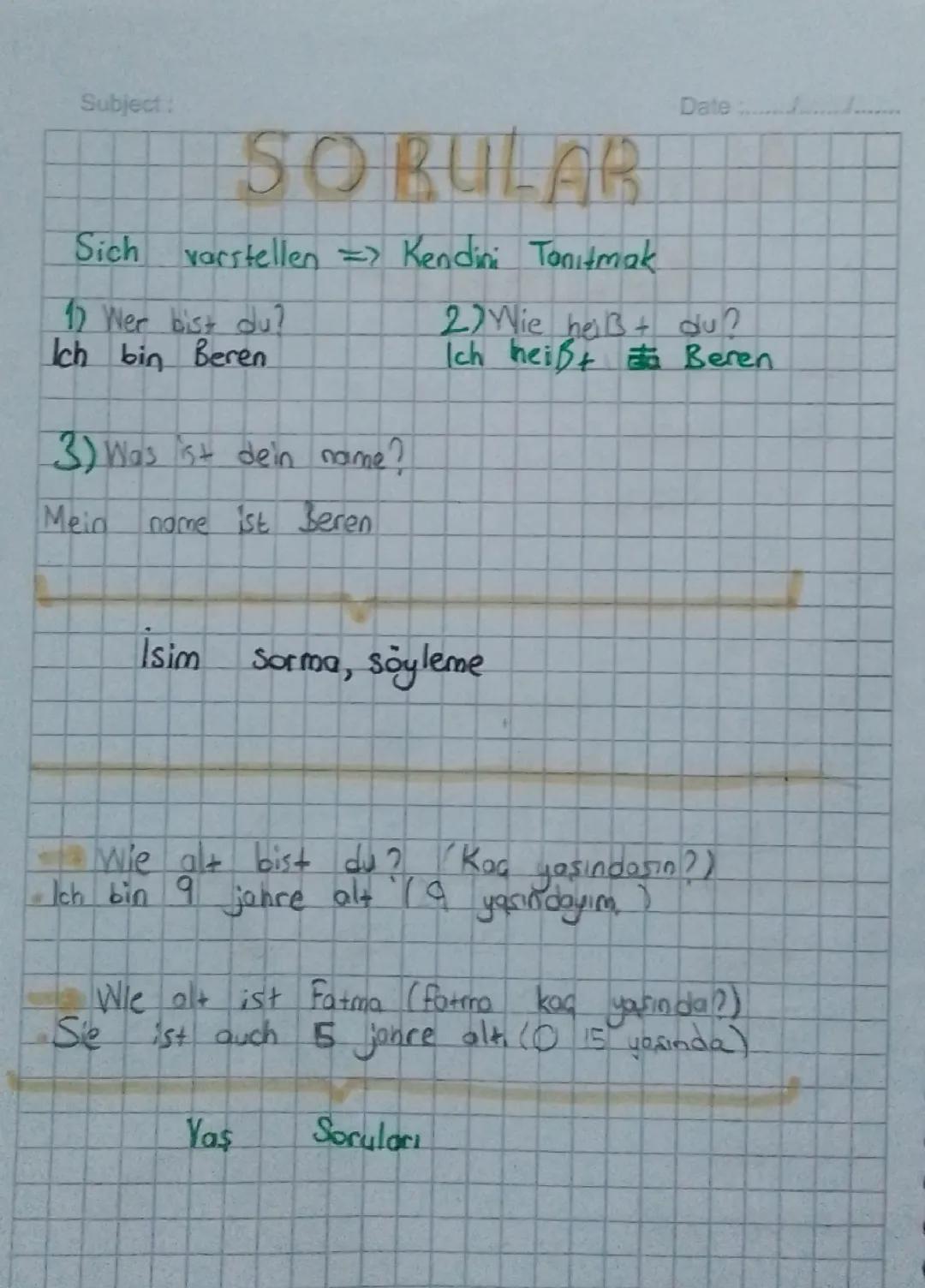 Almanca bazı cumleler