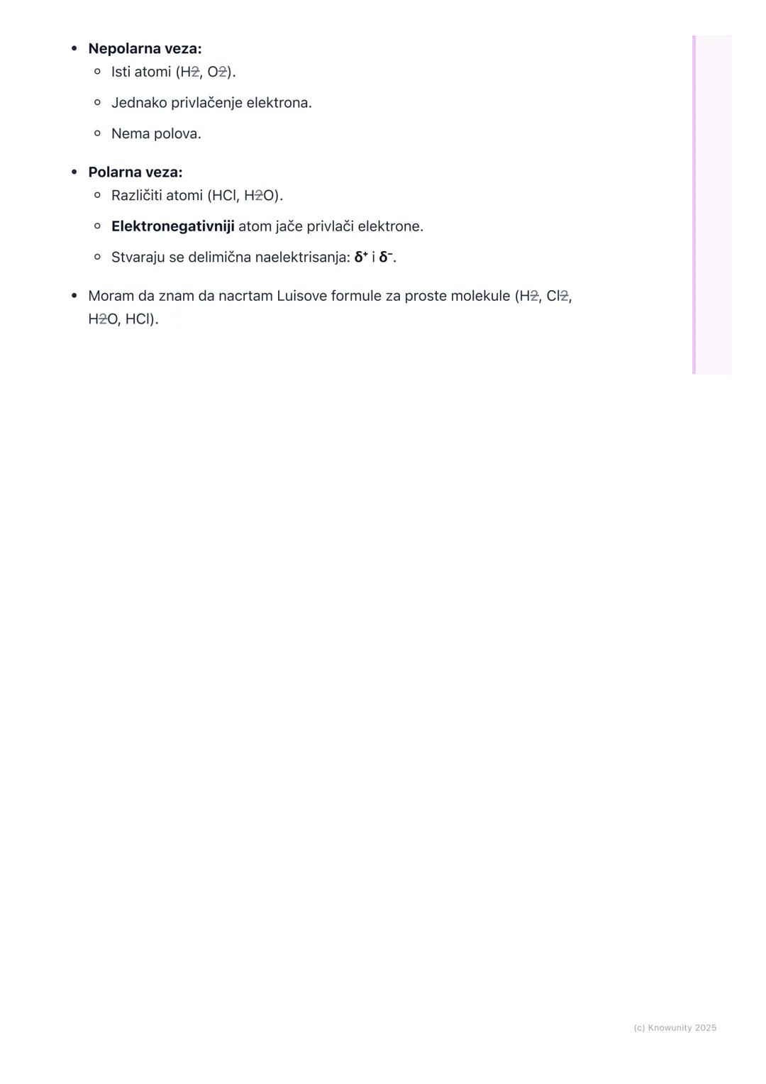 # Kovalentna veza

Šta je kovalentna veza?

Kovalentna veza je hemijska veza koja nastaje između atoma nemetala.
Ključna stvar je da atomi d