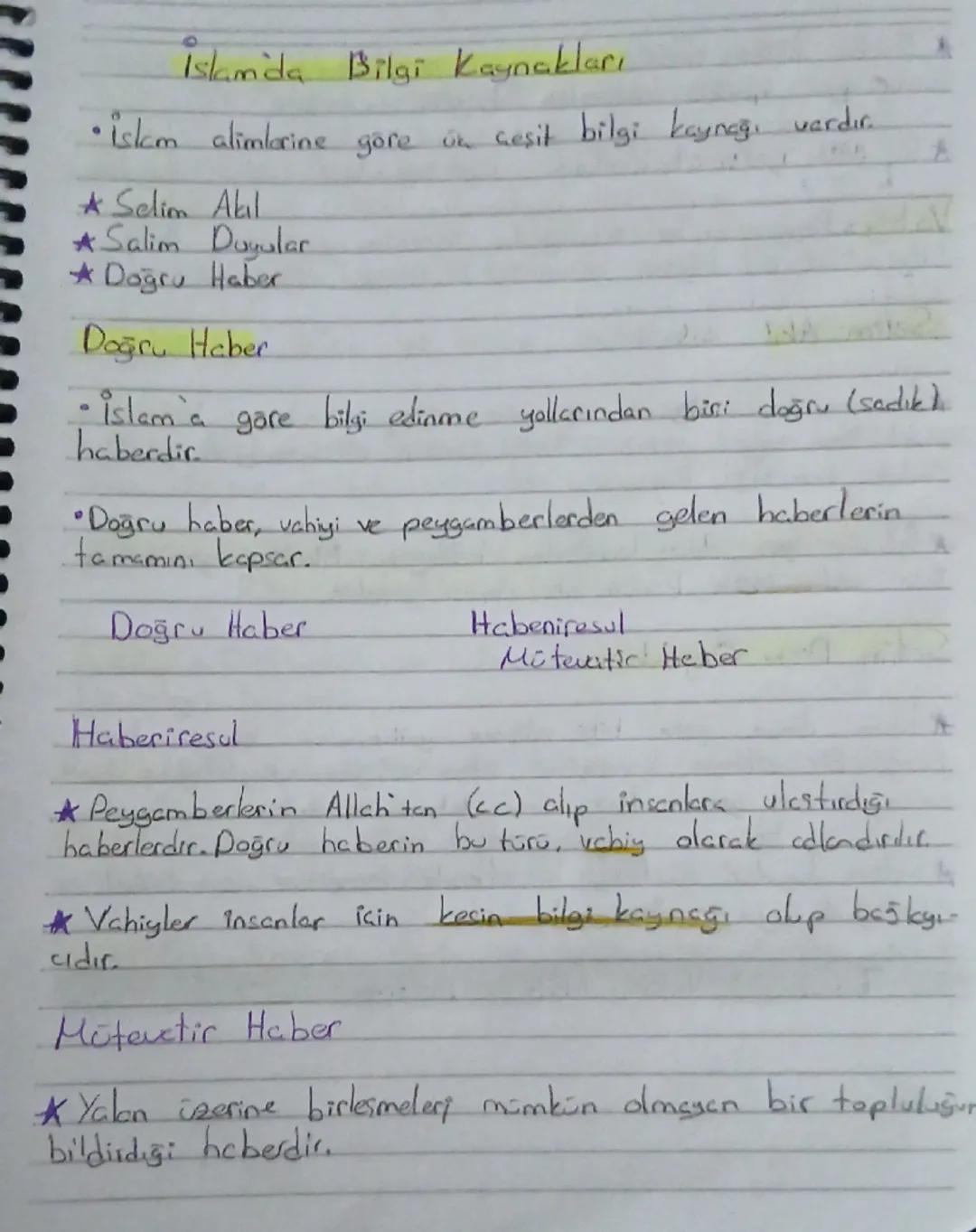 # İslamda Bilgi Kaynakları
• İslam alimlarine göre ün çeşit bilgi kaynağı vardır.
★Selim Alal
★Salim Duyular
★Doğru Haber
Doğru Haber
• İsla