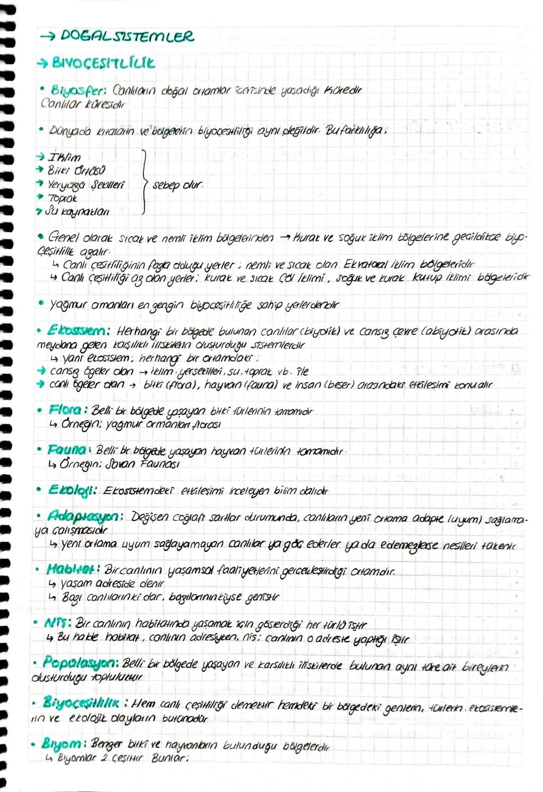 →DOGAL SISTEMLER
→ BIVOCESITLİLİK
•
Biyosfer: Conlan doğal ortamlar icerisinde yasadığı Küredir
Canlılar küresidir
• Dünyada kuatarin ve bol
