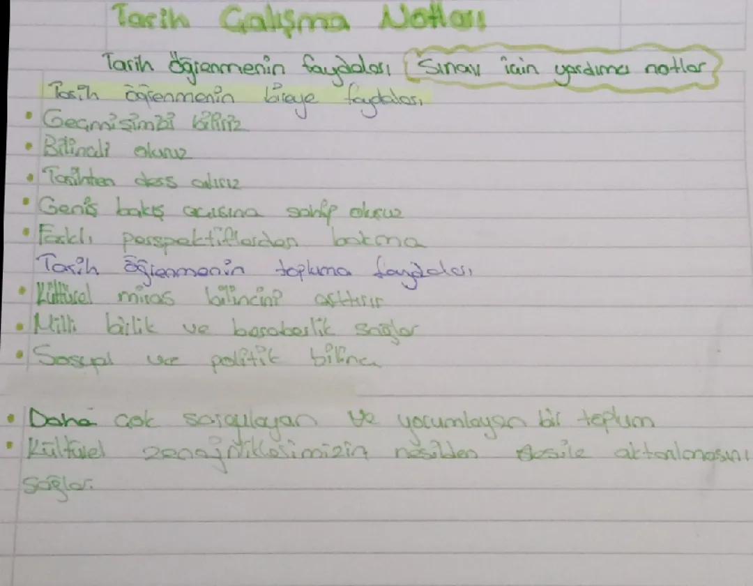 Tarih Bilmenin Kişilere ve Topluma Sağladığı Avantajlar