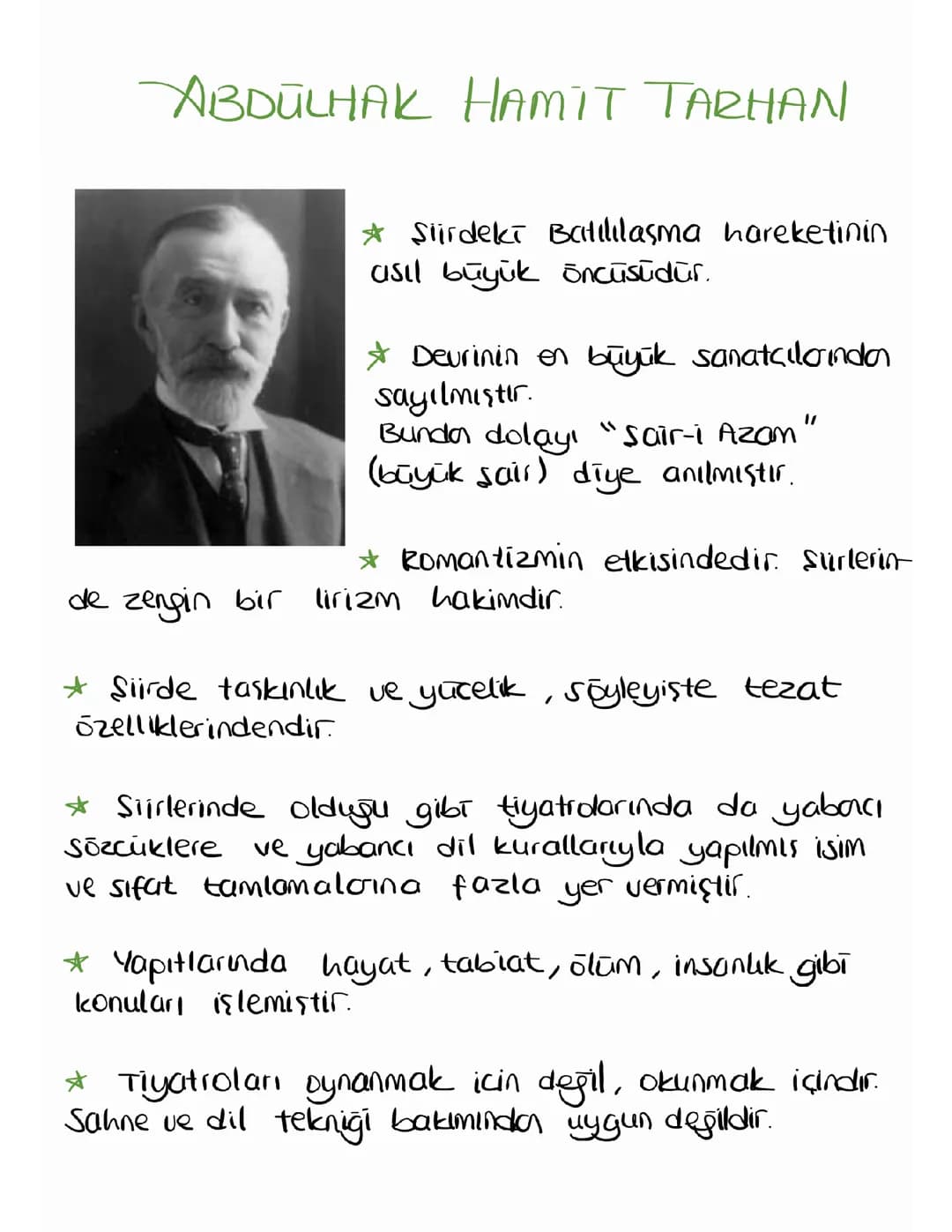 Abdülhak Hamit Tarhan Eserleri ve Şiirleri - Tanzimat Dönemi