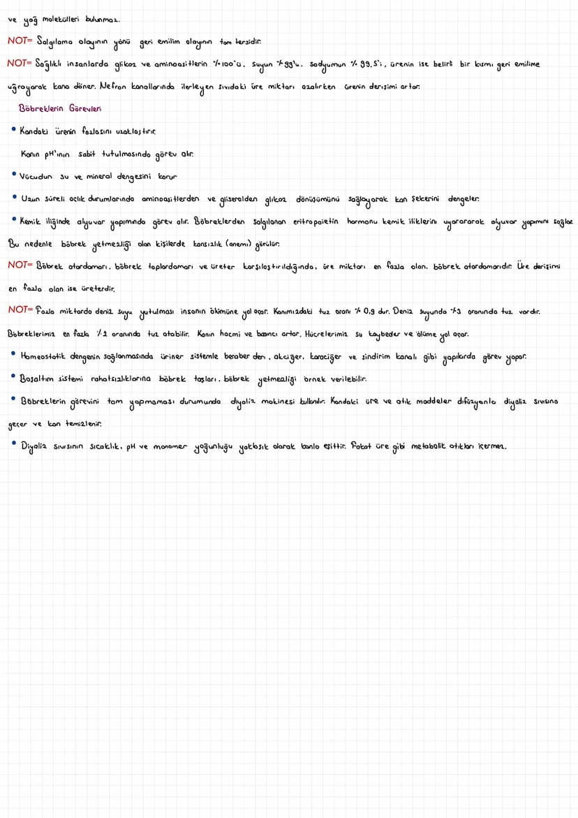  ÜRİNER SİSTEM
• Vücudumuz daki Suda
den
Coaünmüş halde bulunan zararlı maddelerin, suyun fazlasının, gereğinden fazla olan metabolik ürünle