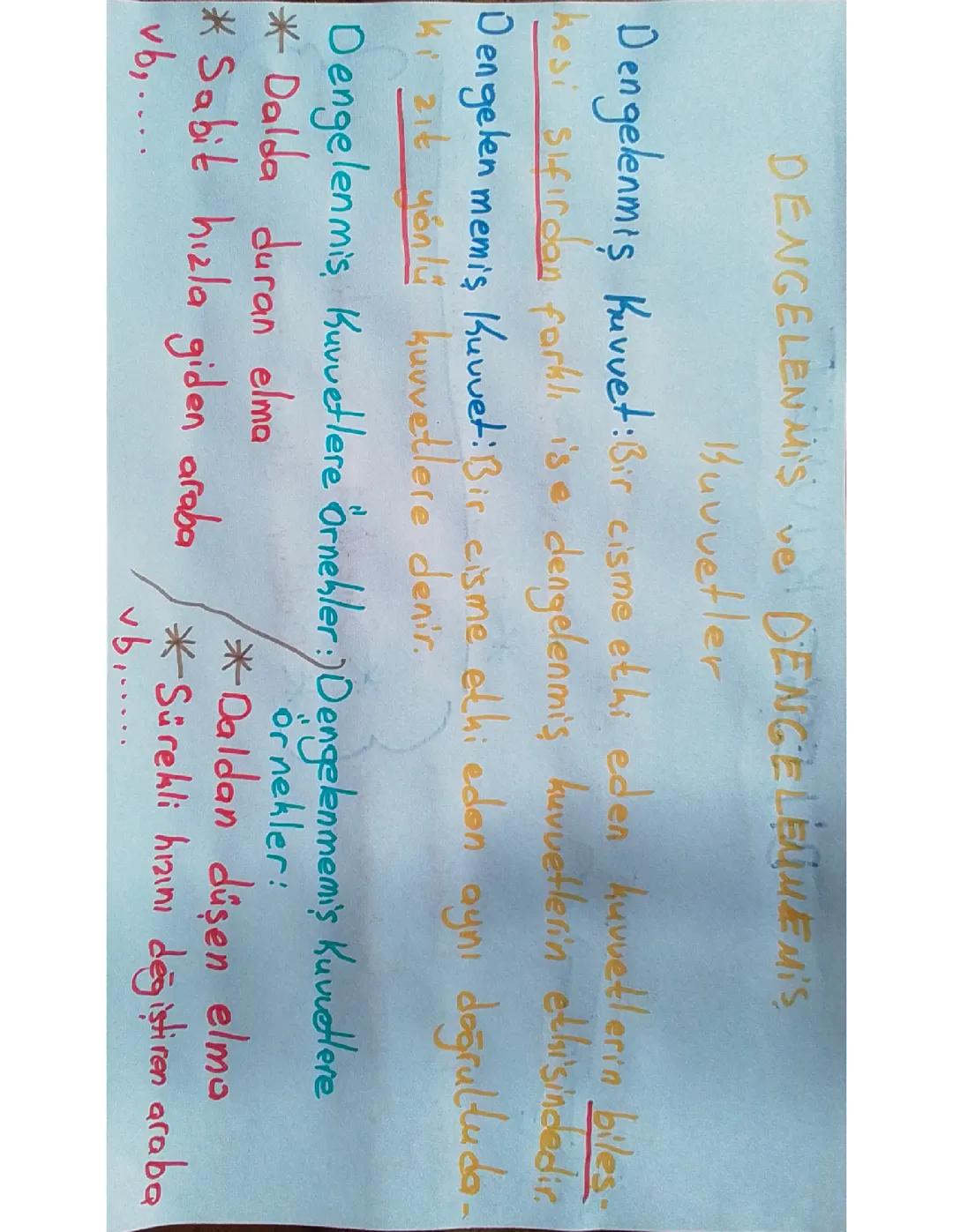 6. Sınıf Fen Bilimleri: Kuvvet ve Hareket Konu Anlatımı