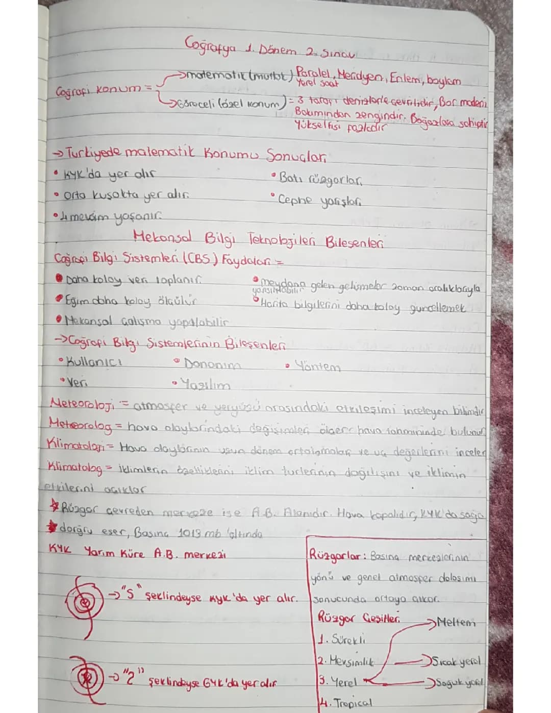 9. Sınıf cografya 1. Dönem 2. Yazili hazirlik