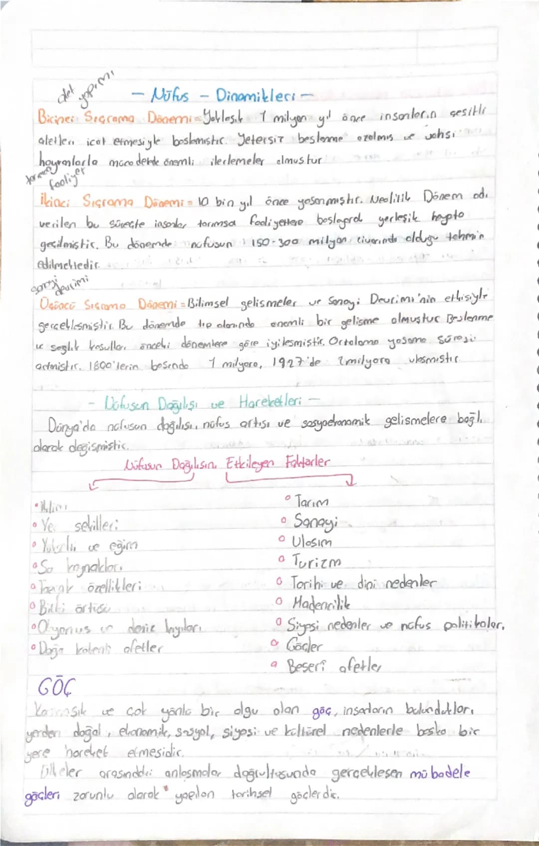 9. Sınıf coğrafya 2. dönem 2. Sınav özeti
