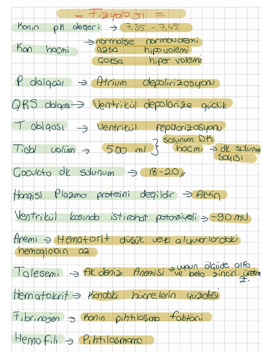Fizyoloji Ders Notları ve Özet PDF ile PPT