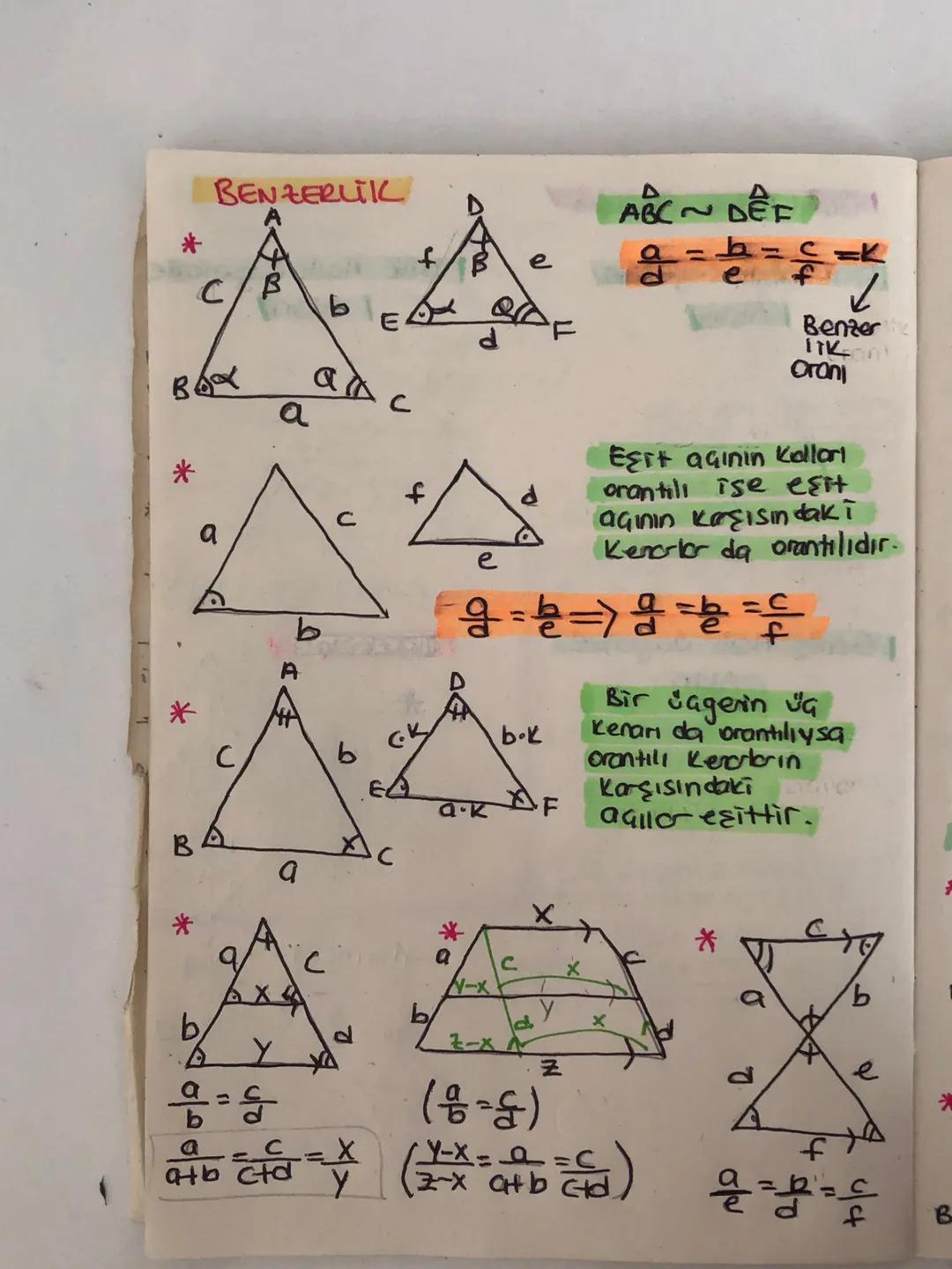 BENZERLİK
CB
BQX
f
e
لو
E
an
a
*
0
B
4
ل
e
d
ABC~ DEF
g = b = c;
Benzerhe
likan
Orani
Eεrt açının Kolları
orantili ise eşit
agının karşısınd