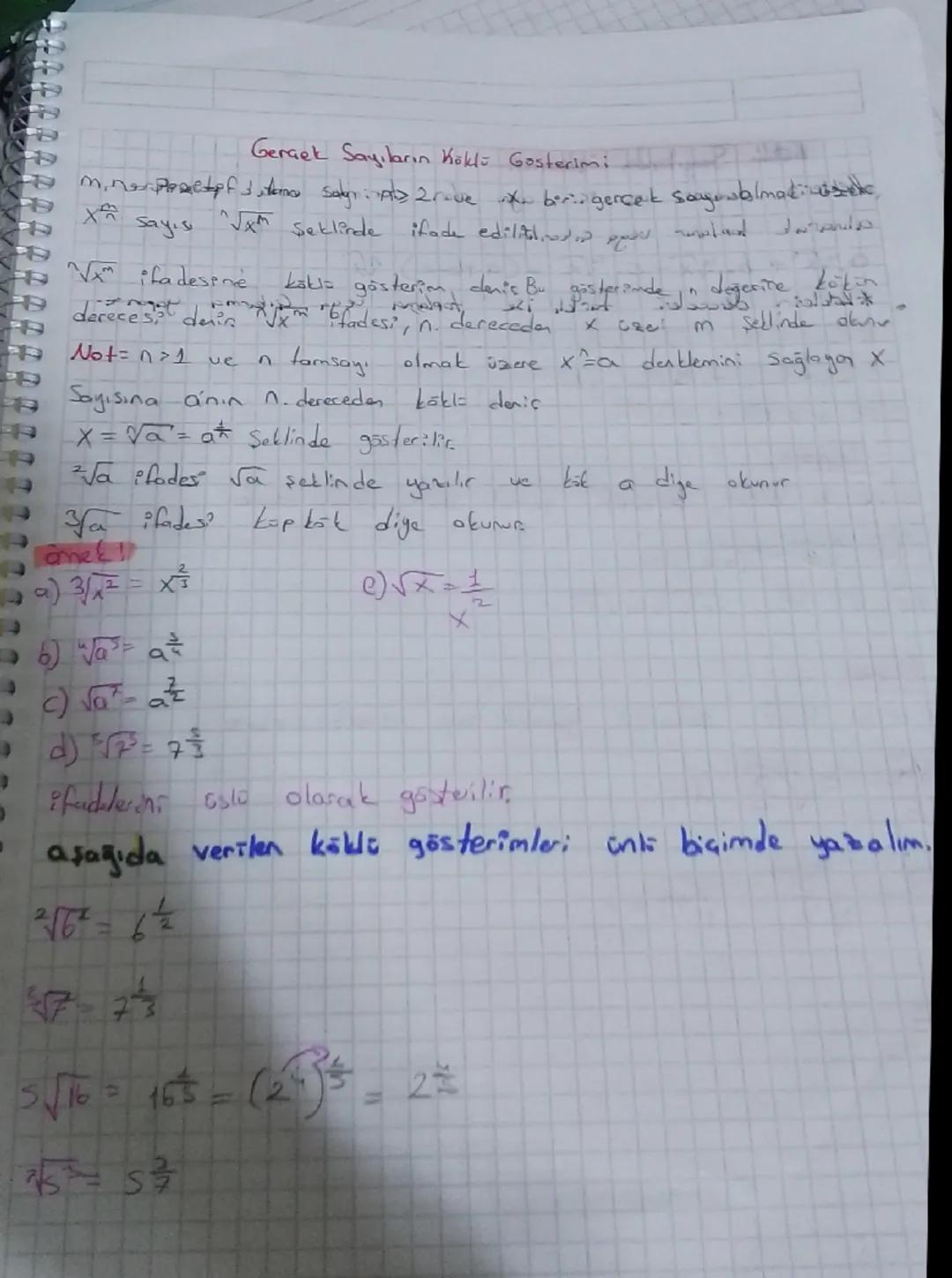 X
Sayıs
Gerçek Sayıların Köklü Gösterimi
minfo Solyrave bro gerçek saugo balmati
"√x seklinde
ifade edildi p
ifadesine
kaklo
gösterim
den's 