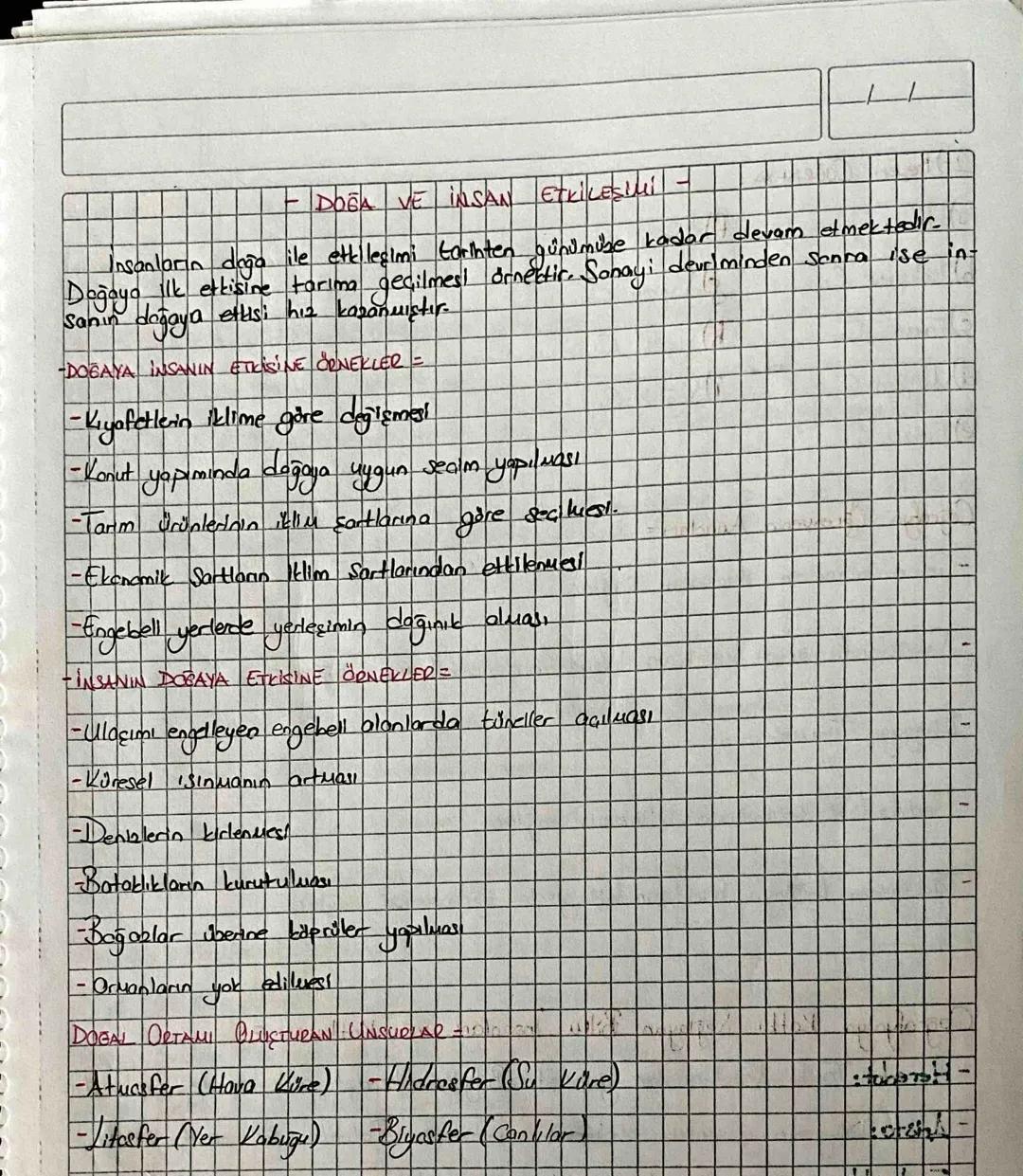DOĞA VE İNSAN ETKİLESU
ise
Insanların doğa ile etkileşimi tarihten günümüze kadar devam etmektedir.
Doğayo ilk etkisine tarıma geçilmesi orn