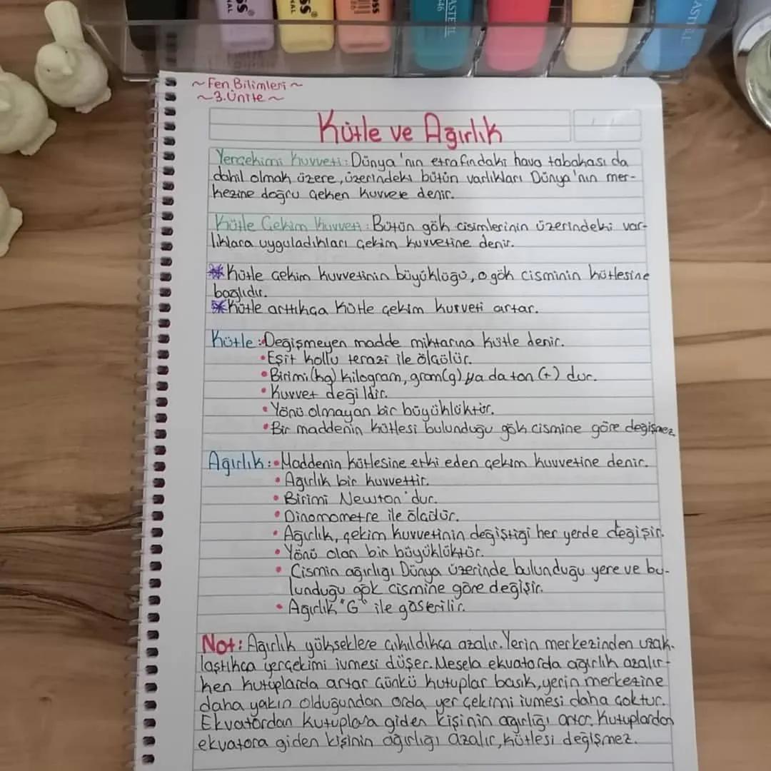 SS
A
ASTE I
~Fen Bilimleri ~
~3. Unite~
Kütle ve Ağırlık
Yerçekimi Kuvveti: Dünya 'nın etrafındaki hava tabakası da
dahil olmak üzere, üzeri