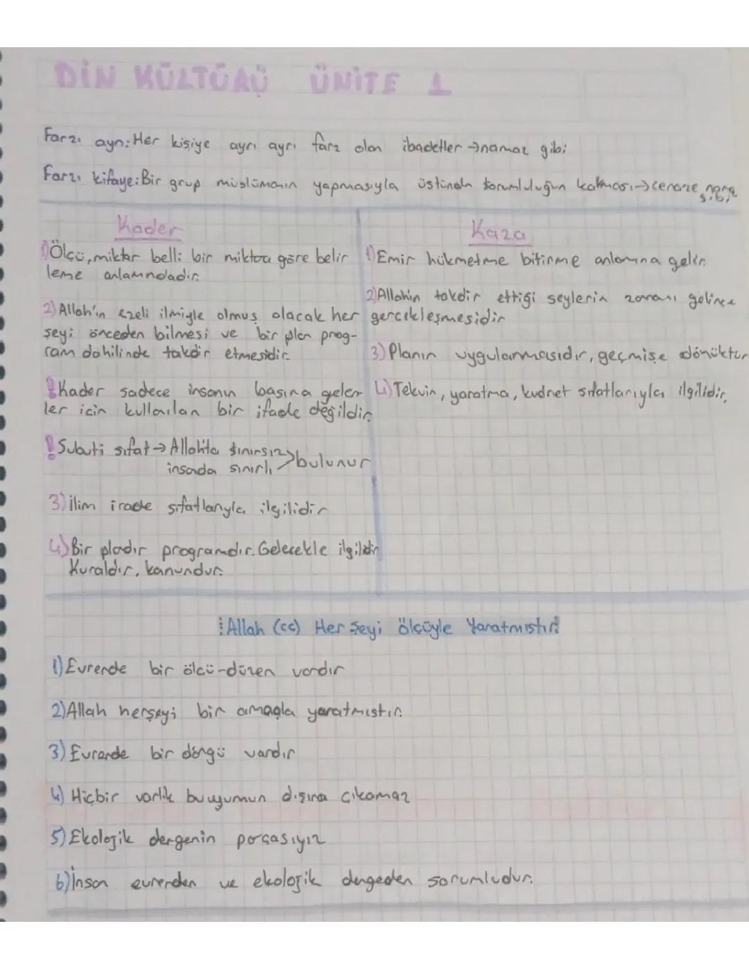 Din Kültürü ve Ahlak Bilgisi 8. Sınıf 1. Ünite Konuları