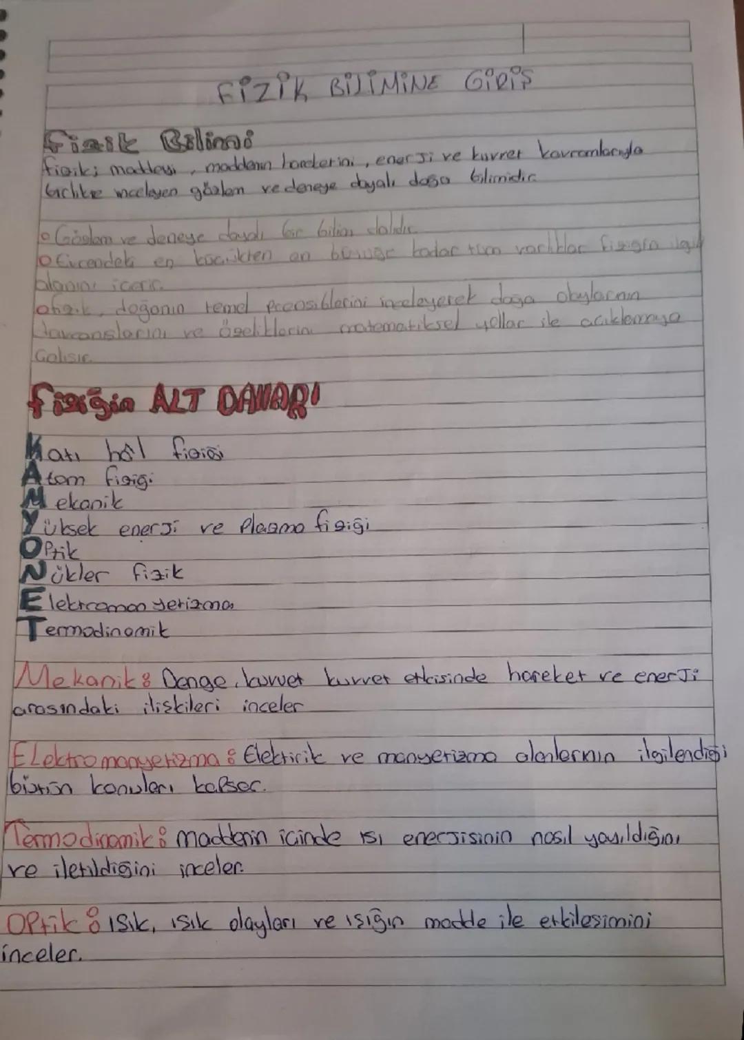 Fizik BİJİMİNE GİRİŞ

Fizik Bilini
fioik; mattesi maddanın harekerini, enerji ve kurret kavramlarıyla
Giclitre mceleyen gözlen ve deneye day