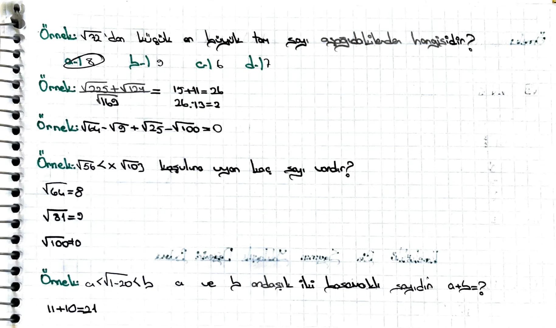 †-11-1
√₁ =1
2=2.2=4
3=3.3=9
√5=3
42=4.4=16
√16=4
5-5.5=25
√25=5
6=6.6=36 √36-6
Koneköklü Sayılan
*kone kök tom obrok olabilen sayılana tam 