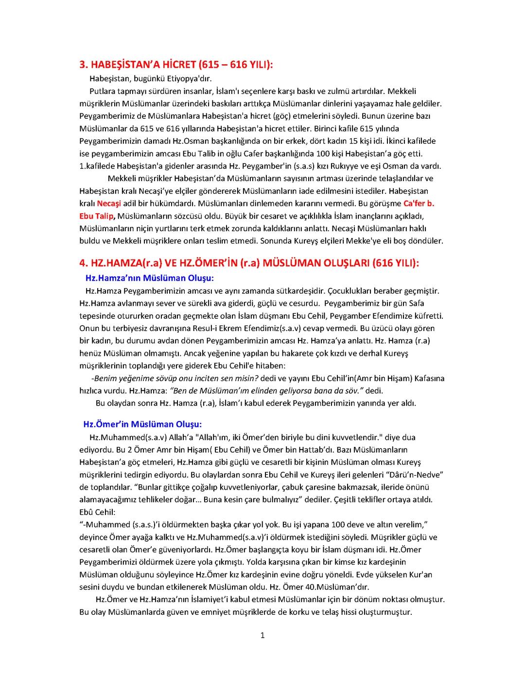 9. Sınıf Siyer Ders Notları ve Çalışma Rehberi