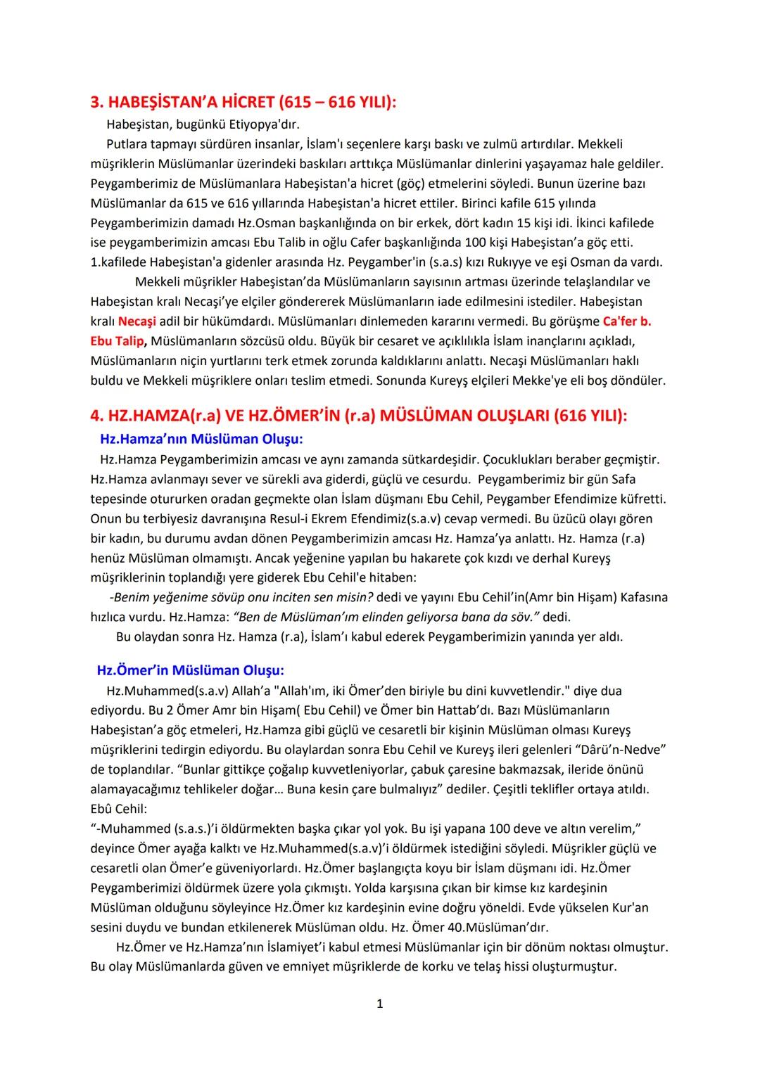 3. HABEŞİSTAN'A HİCRET (615-616 YILI):
Habeşistan, bugünkü Etiyopya'dır.
Putlara tapmayı sürdüren insanlar, İslam'ı seçenlere karşı baskı ve