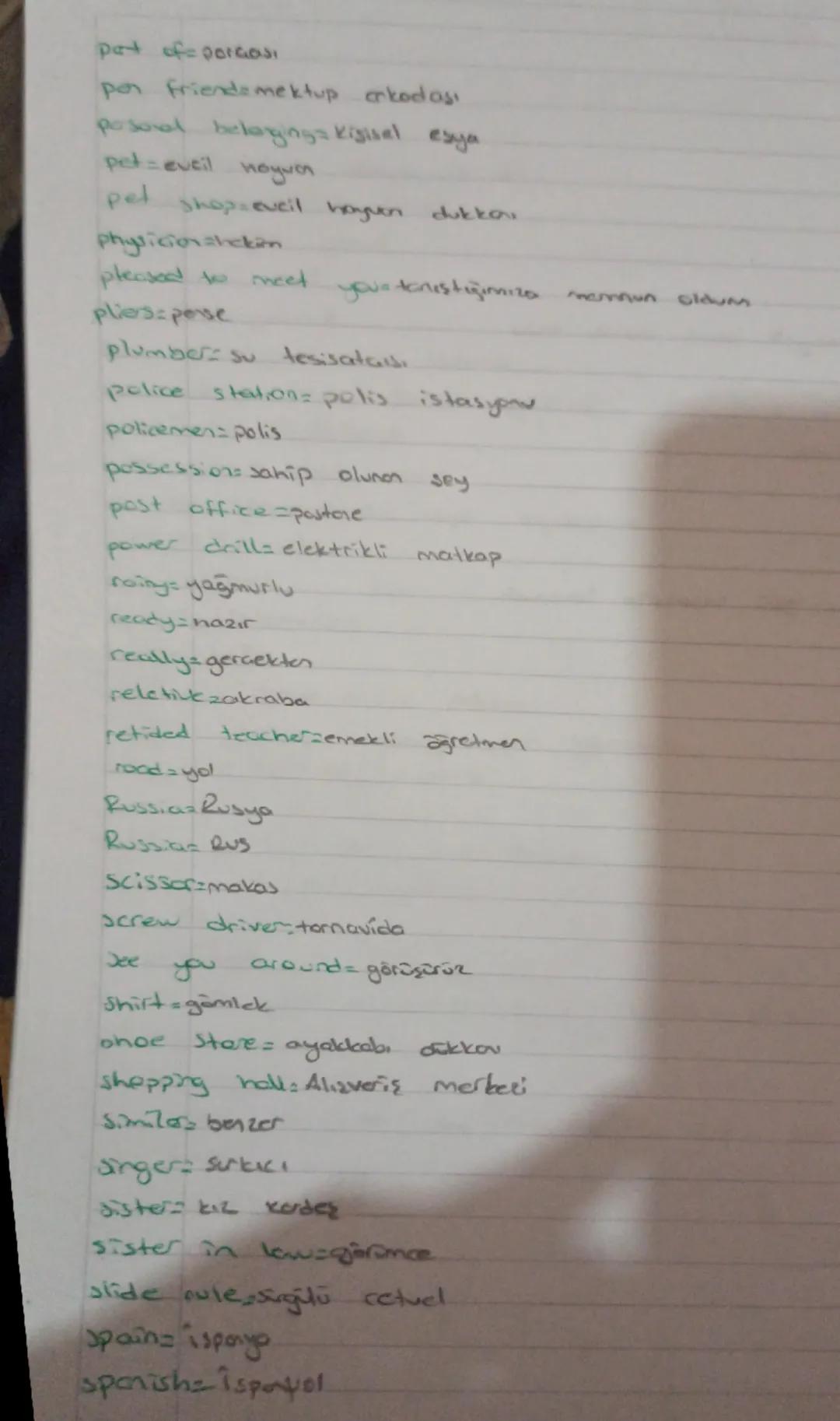 9. sinif ingilizce
SATK
kelimele
study
Abroad = yurt dise
accountants muhasebe
Actress: kada oyuncu.
fikirde dmok
Airports havaliman
Agrecs 