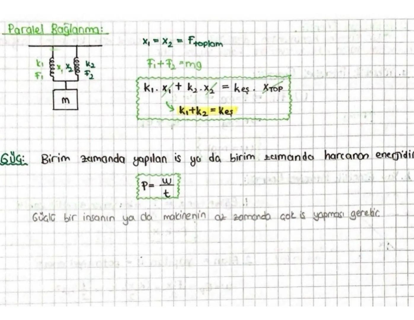 # IS VE ENERJİ:
*Cisme uygulanan kuvvet ile bu kuvvet doğrultusundaki yer değiştirme-
nin çarpımına " is" denir

Skaler
$w = \overrightarrow