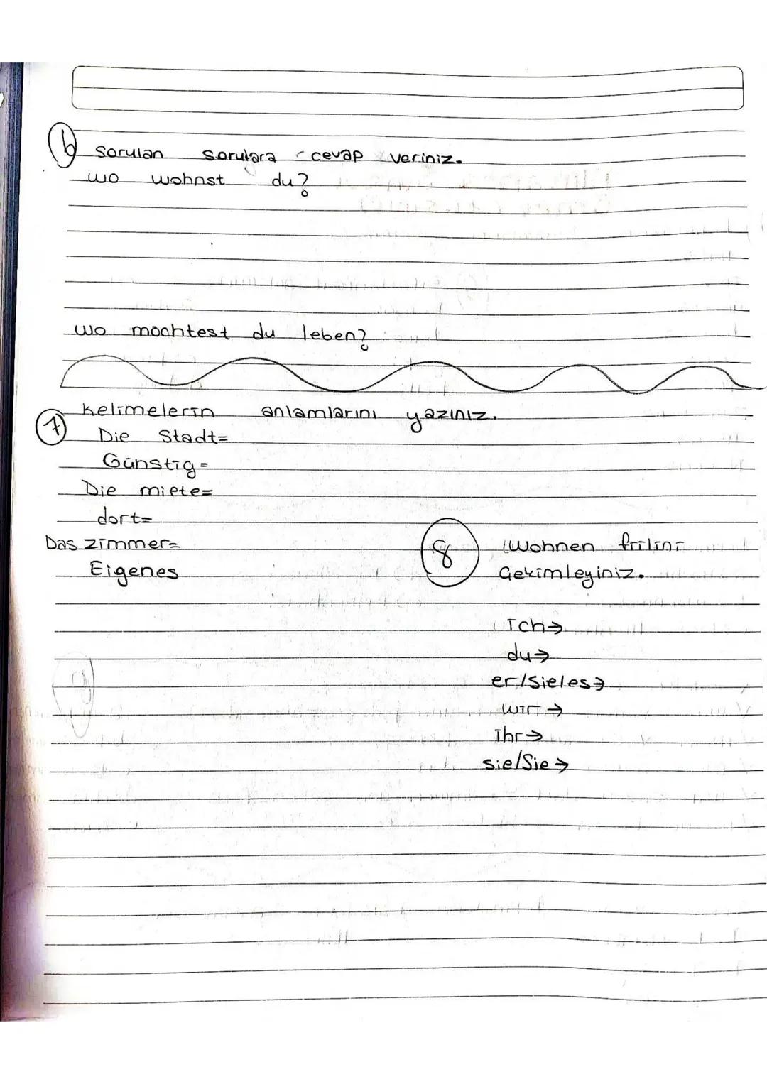 การค
Almanca Sınavı
Örnek (1.Sınıf)
Kelimelerin anlamlarını yazınız..
Auf
ustande
an>
dibinde
unter altında
hinter & arkasında
onande
vor
In