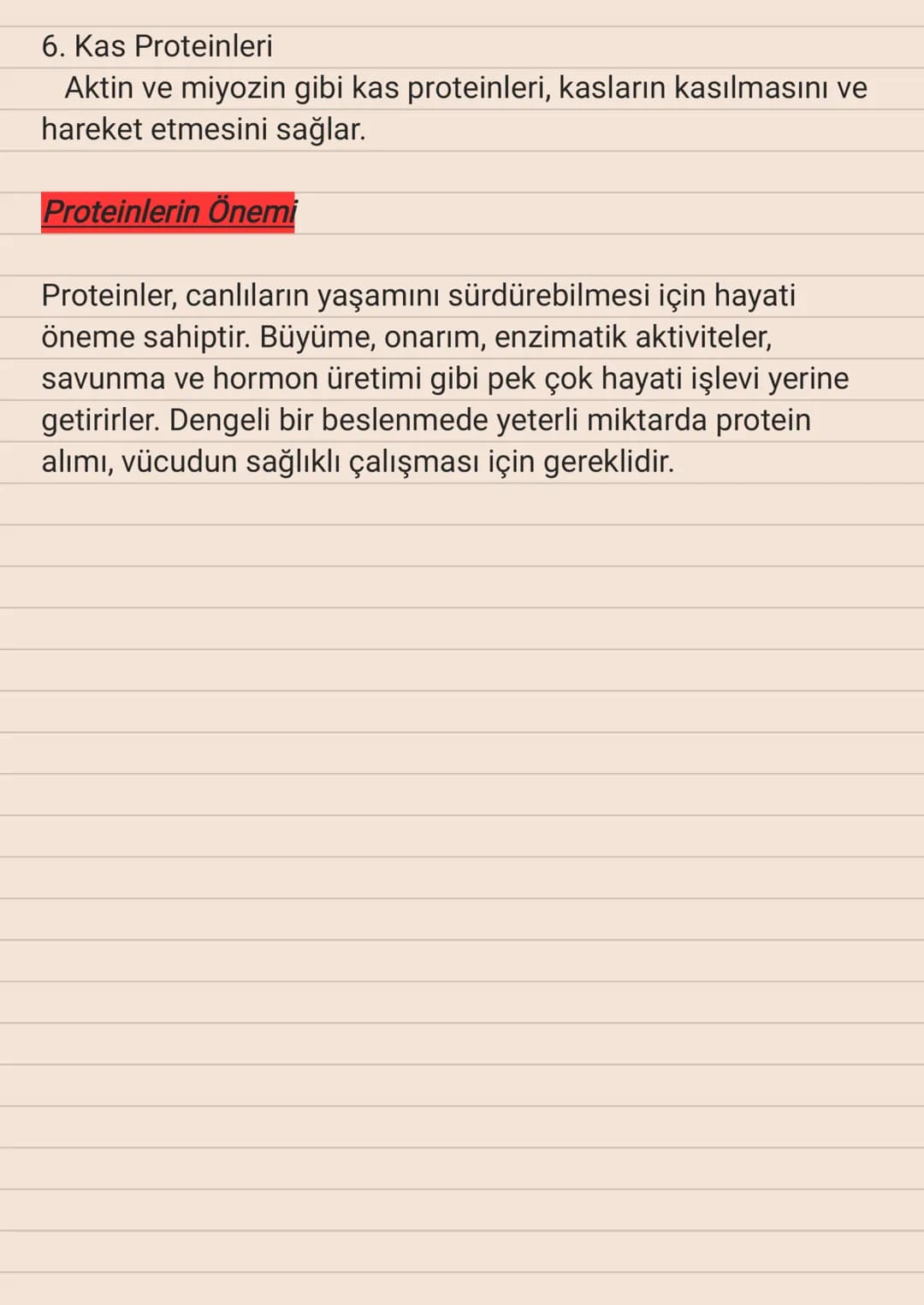 Proteinler
Proteinler, amino asitlerin bir araya gelerek oluşturduğu
büyük ve kompleks moleküllerdir. Canlıların büyüme, onarım,
savunma ve 