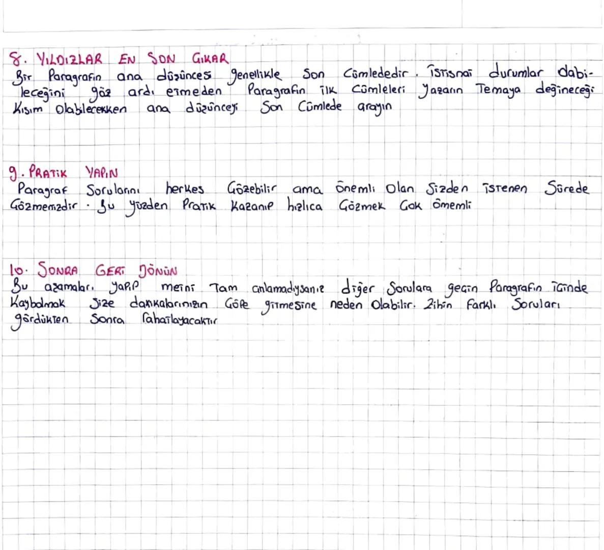# Paragraf taktikleRI

1. SORU KÖKÜNDEN BAŞLAMAK
Bir īsi yaparken hangı amaçla yaptığımızı biliyorsak onu yapmak Kolaylaşır. Bu yüzden.
Önce