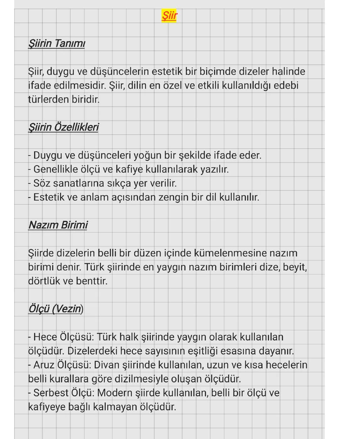 9.SINIF - ŞİİR