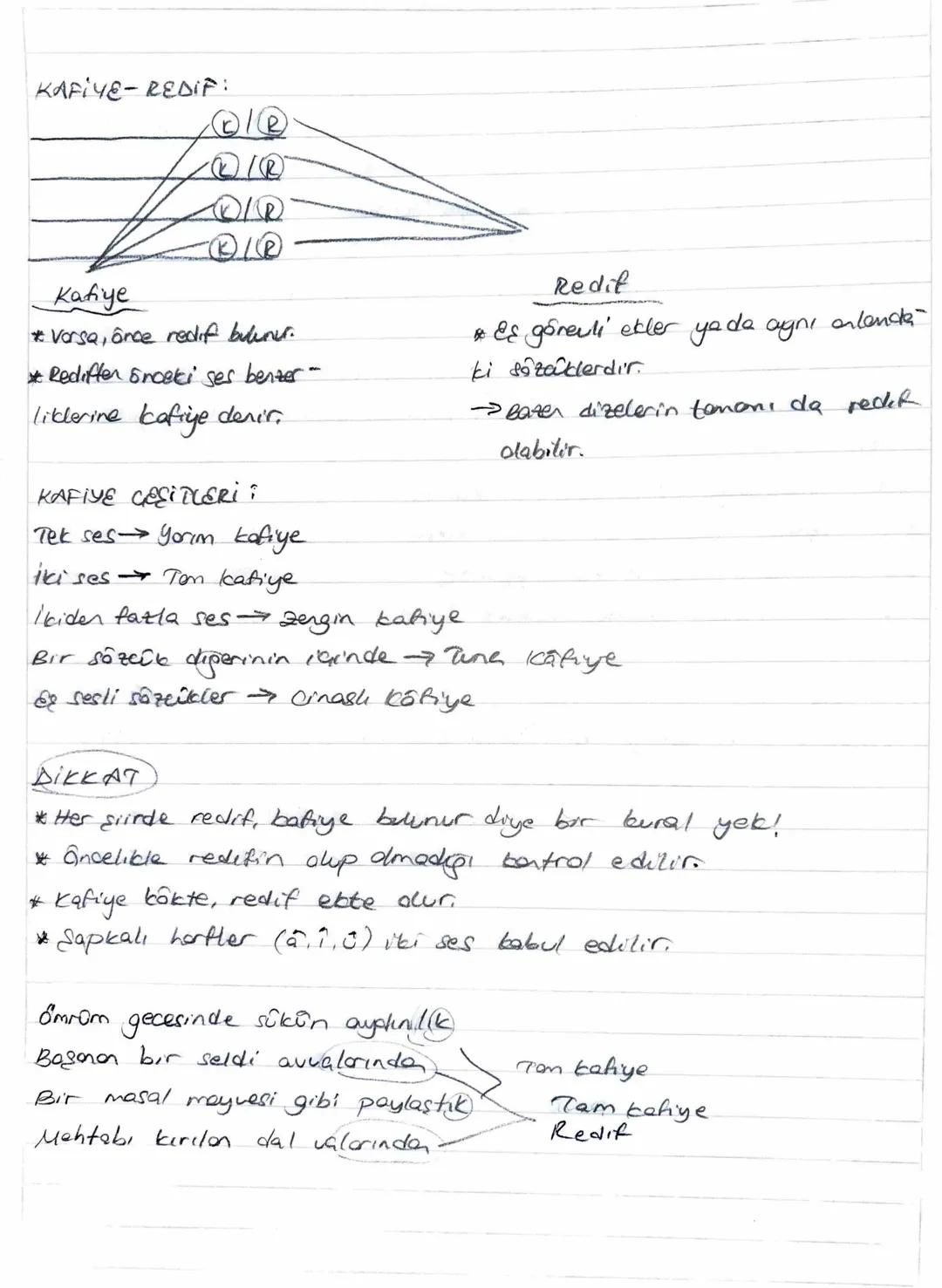 KAFIYE- REDIF:
@le
10
Kafiye
* Varsa, once redif bulunur.
* Redifter Snoeki ses benzer -
liklerine kafiye denir.
KAFİYE GESITLERI :
Tek ses 