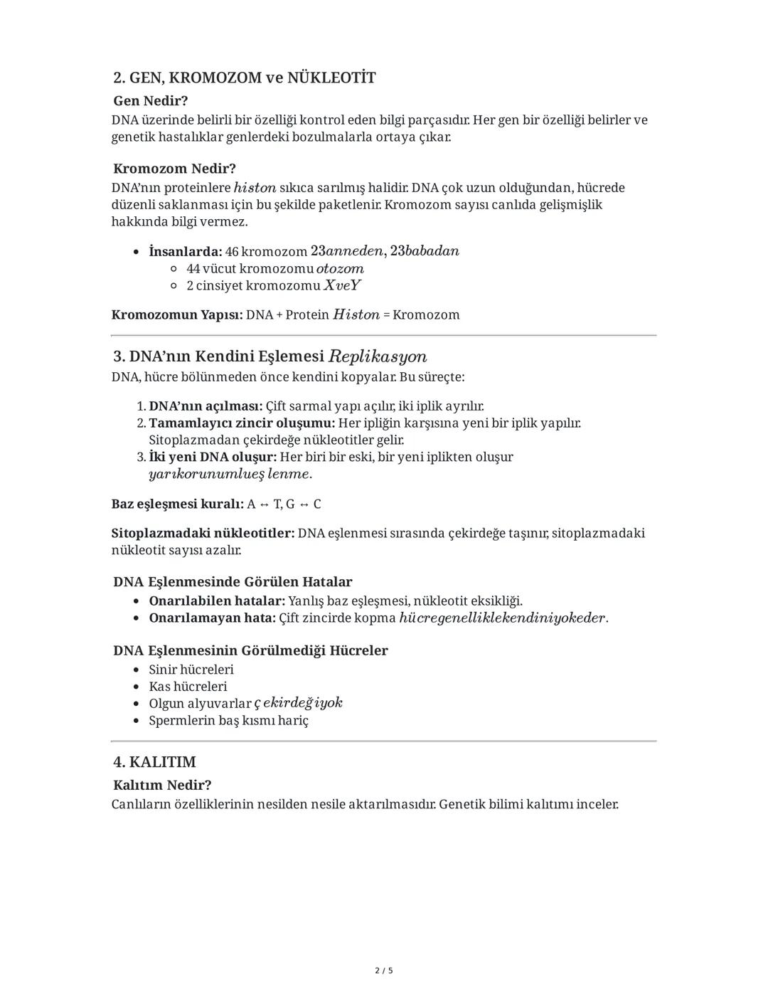 ## 2. ÜNİTE: DNA ve GENETİK KOD - Kapsamlı Özet

Bu özet, LGS 2026 için hazırlanmış "DNA ve Genetik Kod" ünitesinin tüm ana başlıklarını,
te