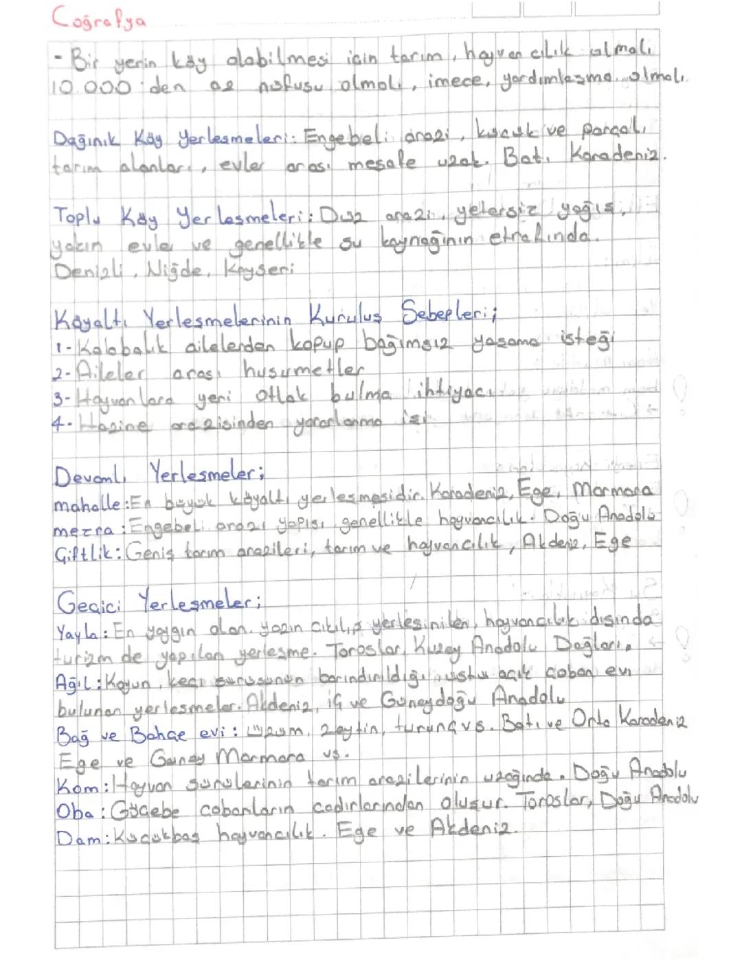 11. Sınıf Coğrafya Notları 
