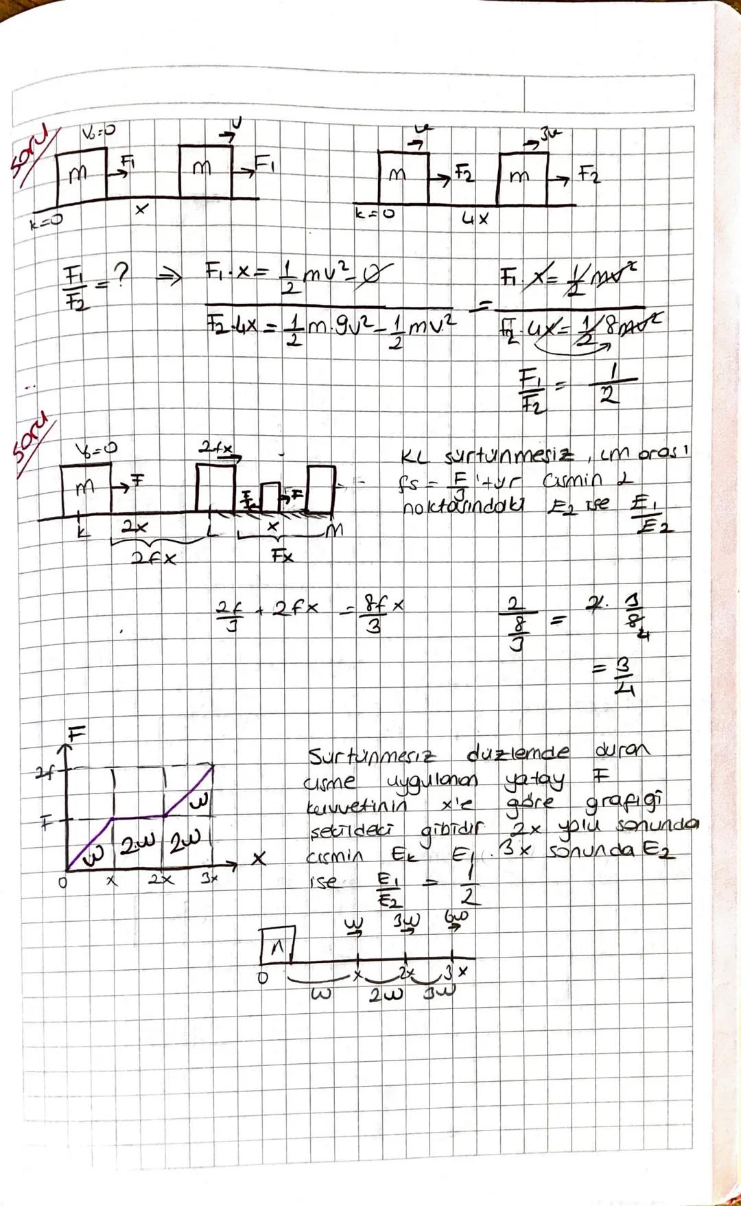 A) Kinetik
Hiz
ENERJI
6) Potansiyel C) mekanik
Durum Esneklik
Em=Fk+Ep
A) Kinetik Enerji (Ex):
Cisimlerin hızından dolayı sahip olduğu enerj