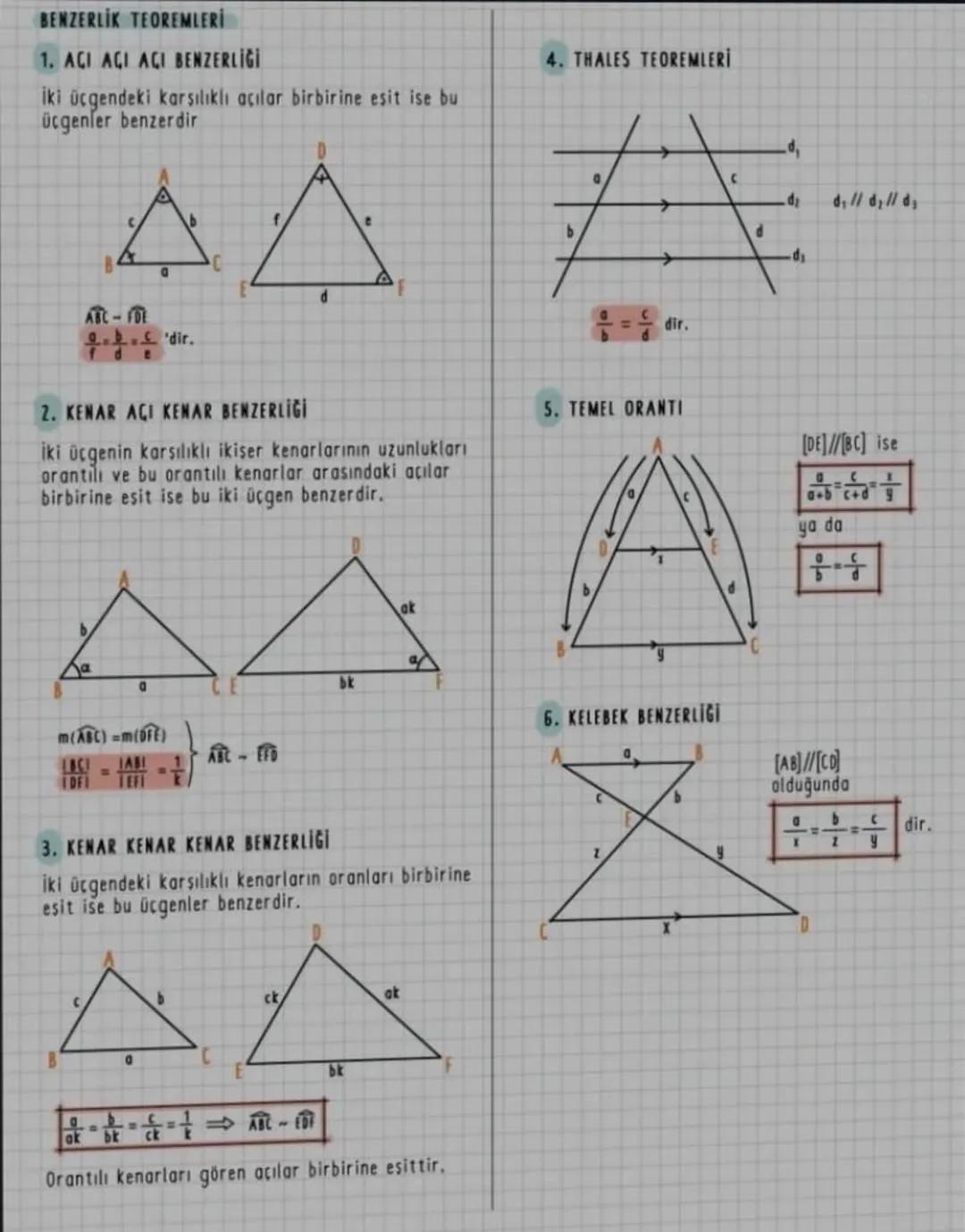 ÜGGENDE EŞLİK-BENZERLİK
OGGENDE EŞLİK
iki üçgende, karşılıklı kenarlar birbirlerine eşit ve
karsılıklı acılar birbirlerine esit ise bu üçgen
